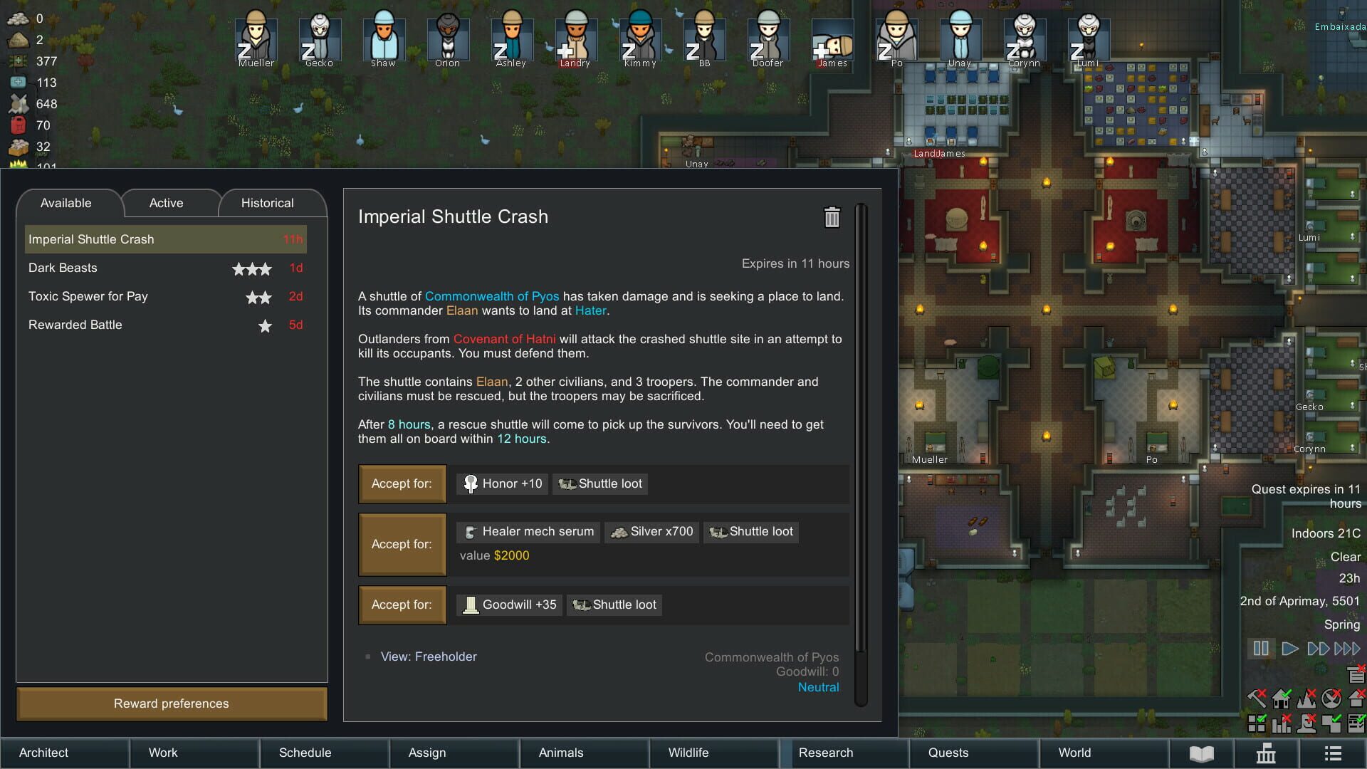 Screenshot for RimWorld: Royalty