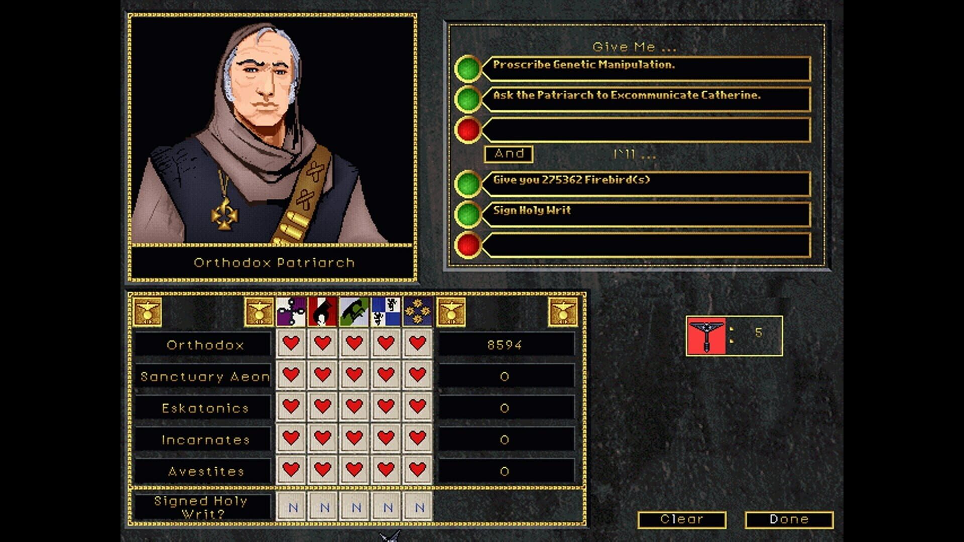 Screenshot for Emperor of the Fading Suns