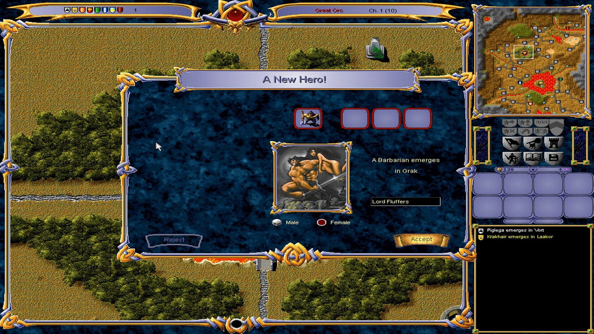 Screenshot for Warlords III: Darklords Rising