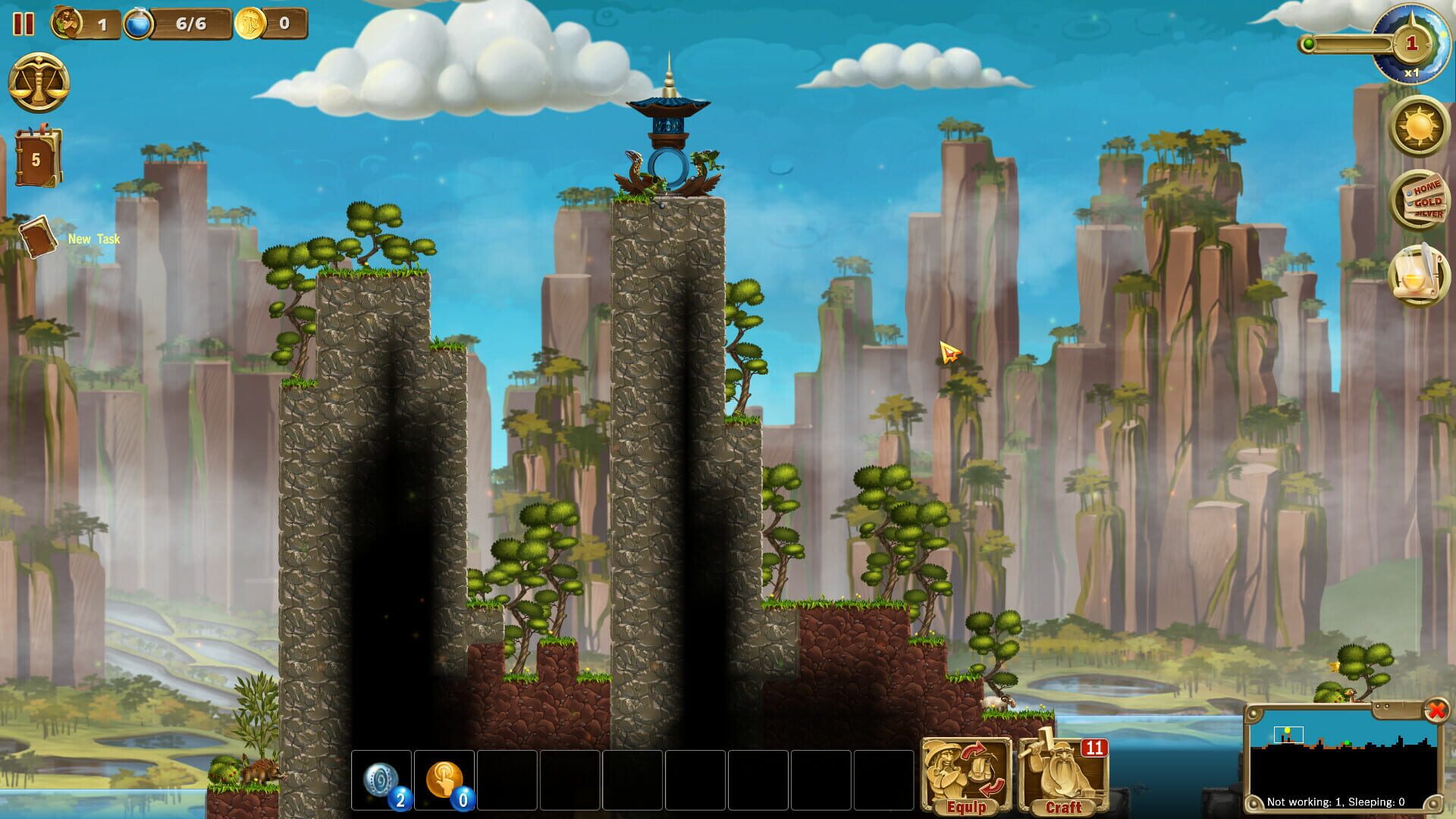 Screenshot for Craft the World: Temples of 4 Elements