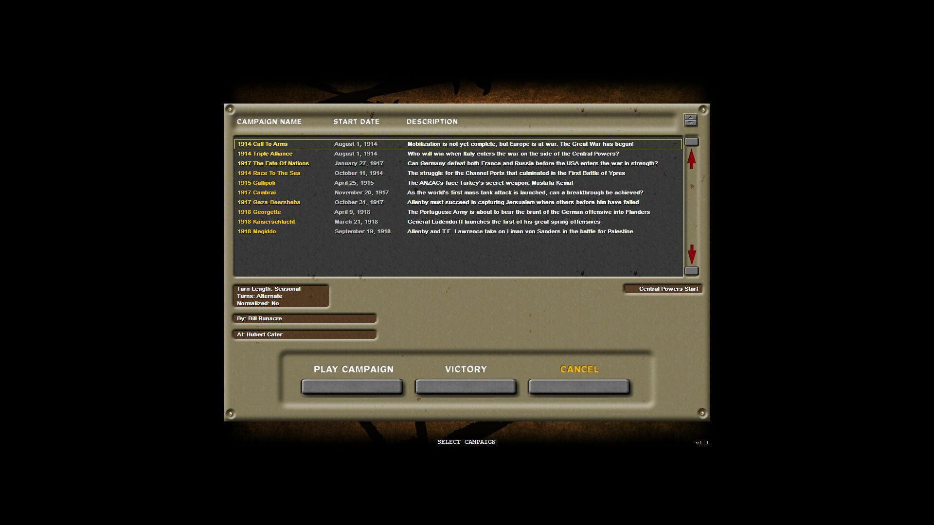 Screenshot for Strategic Command World War I: The Great War 1914-1918