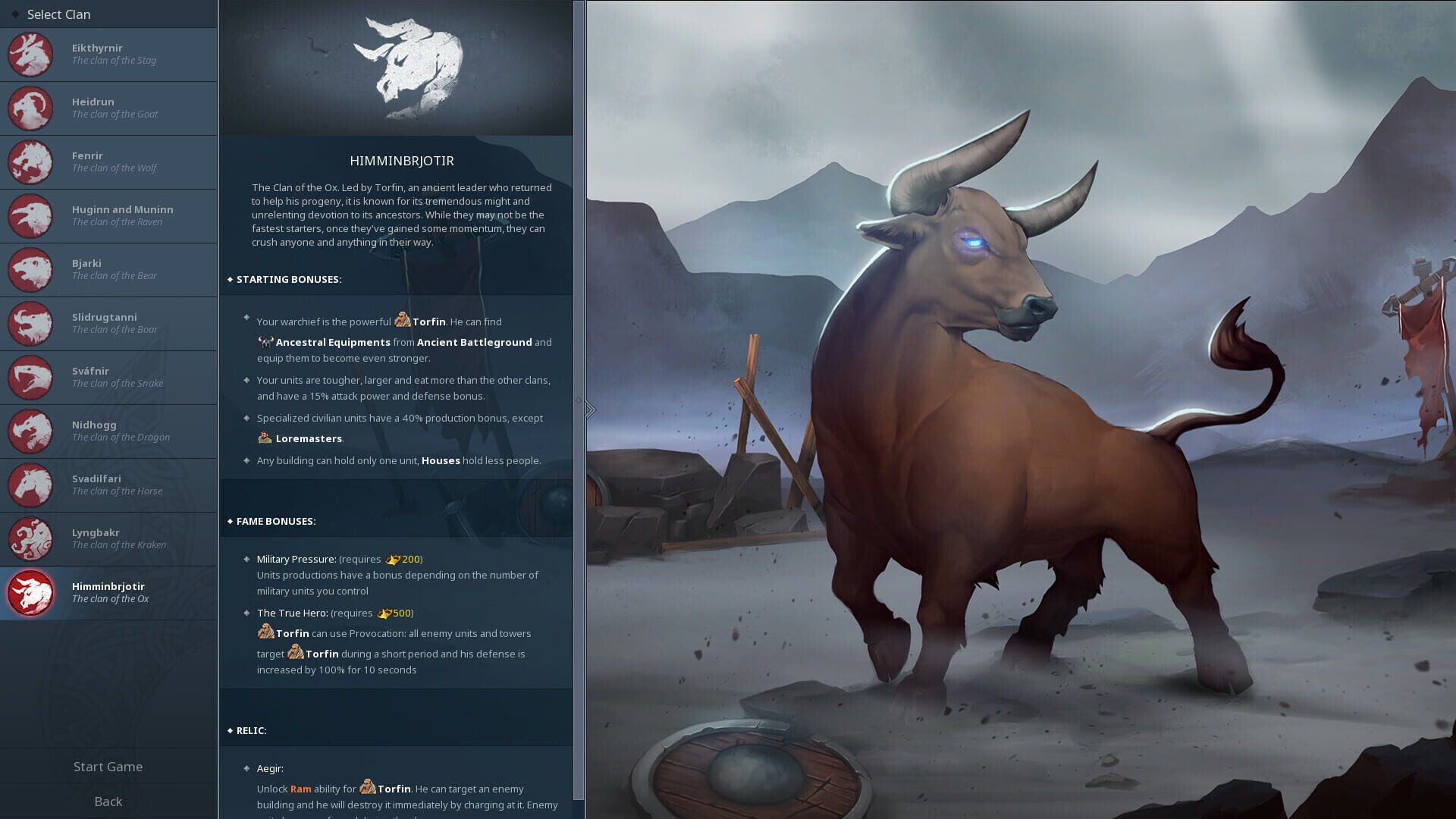 Screenshot for Northgard: Himminbrjotir, Clan of the Ox