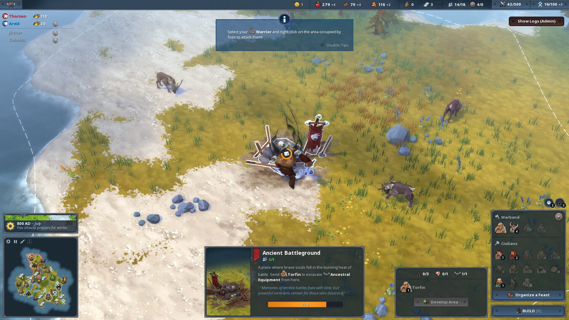 Screenshot for Northgard: Himminbrjotir, Clan of the Ox