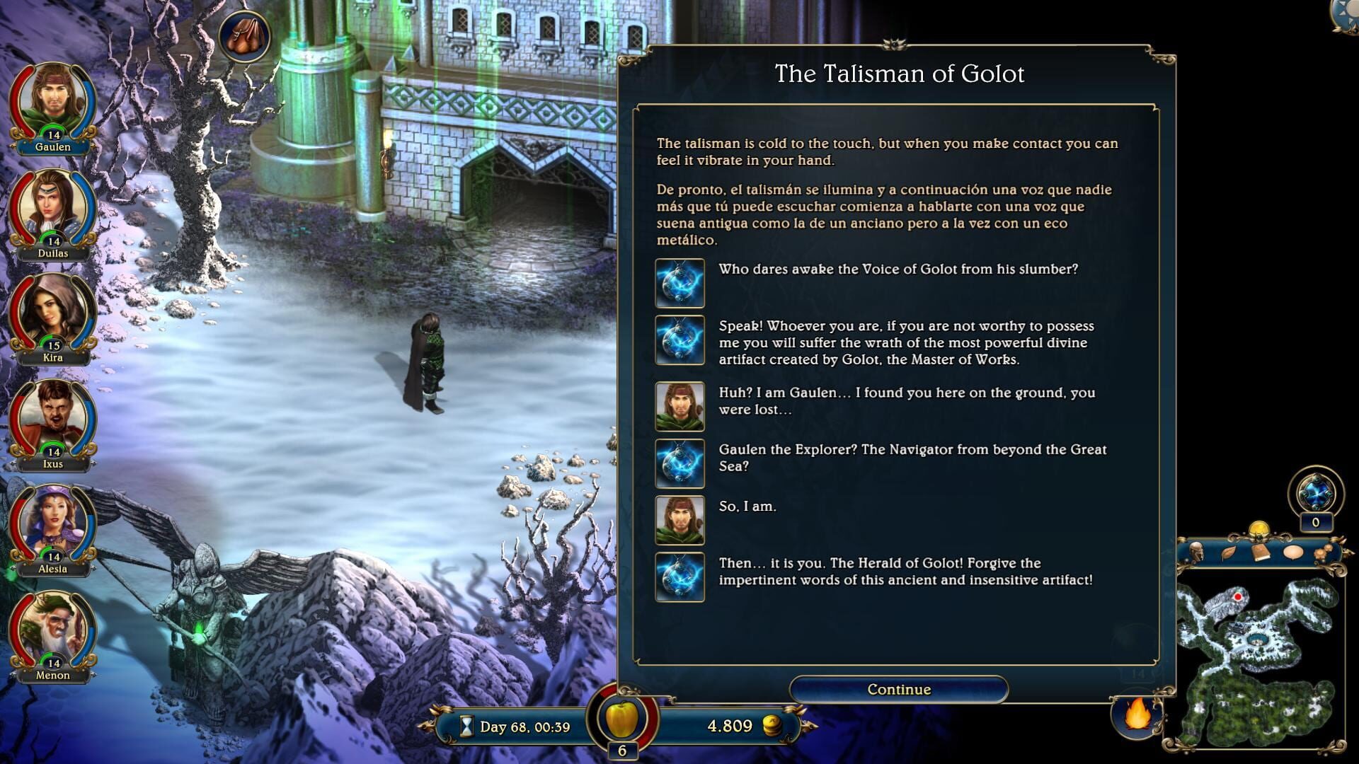Screenshot for Lords of Xulima: The Talisman of Golot