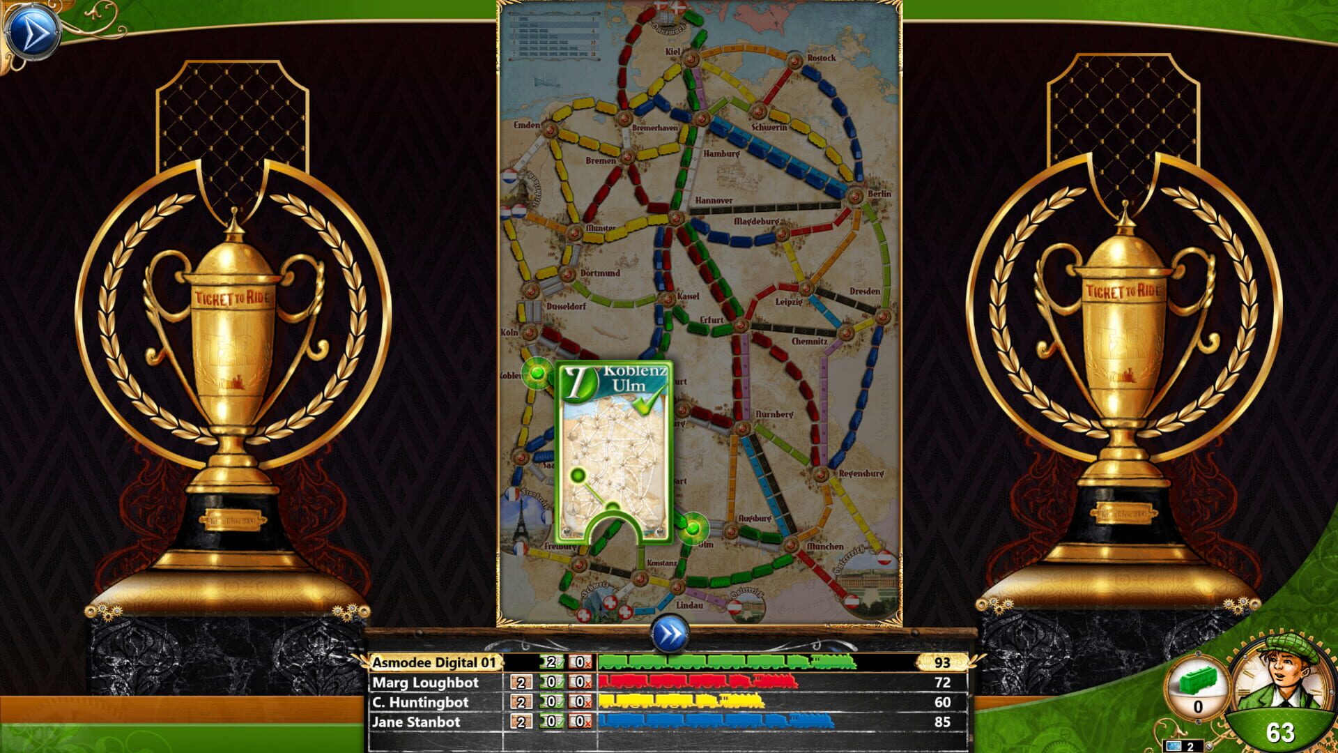 Screenshot for Ticket to Ride: Germany