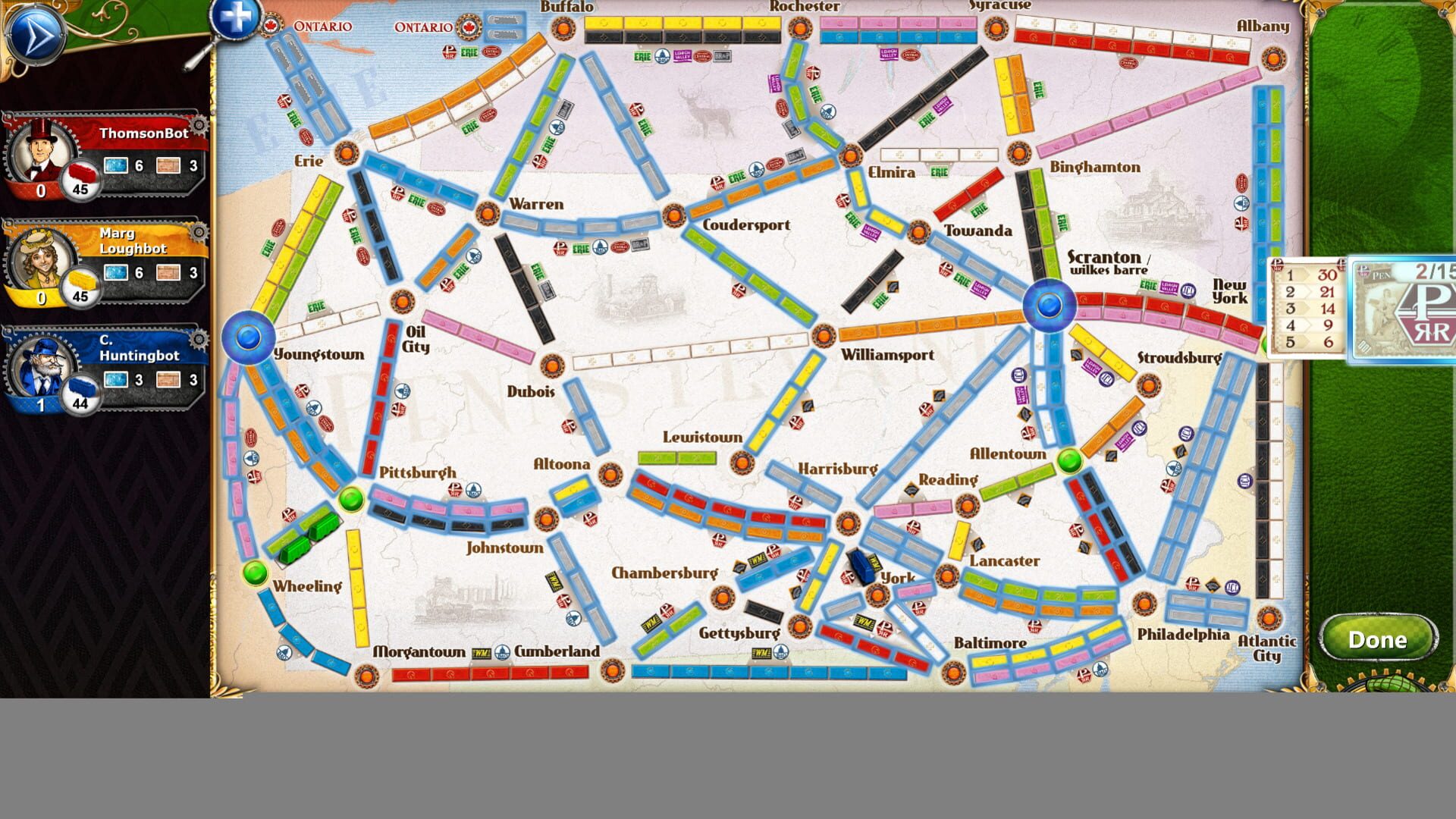 Screenshot for Ticket to Ride: Pennsylvania
