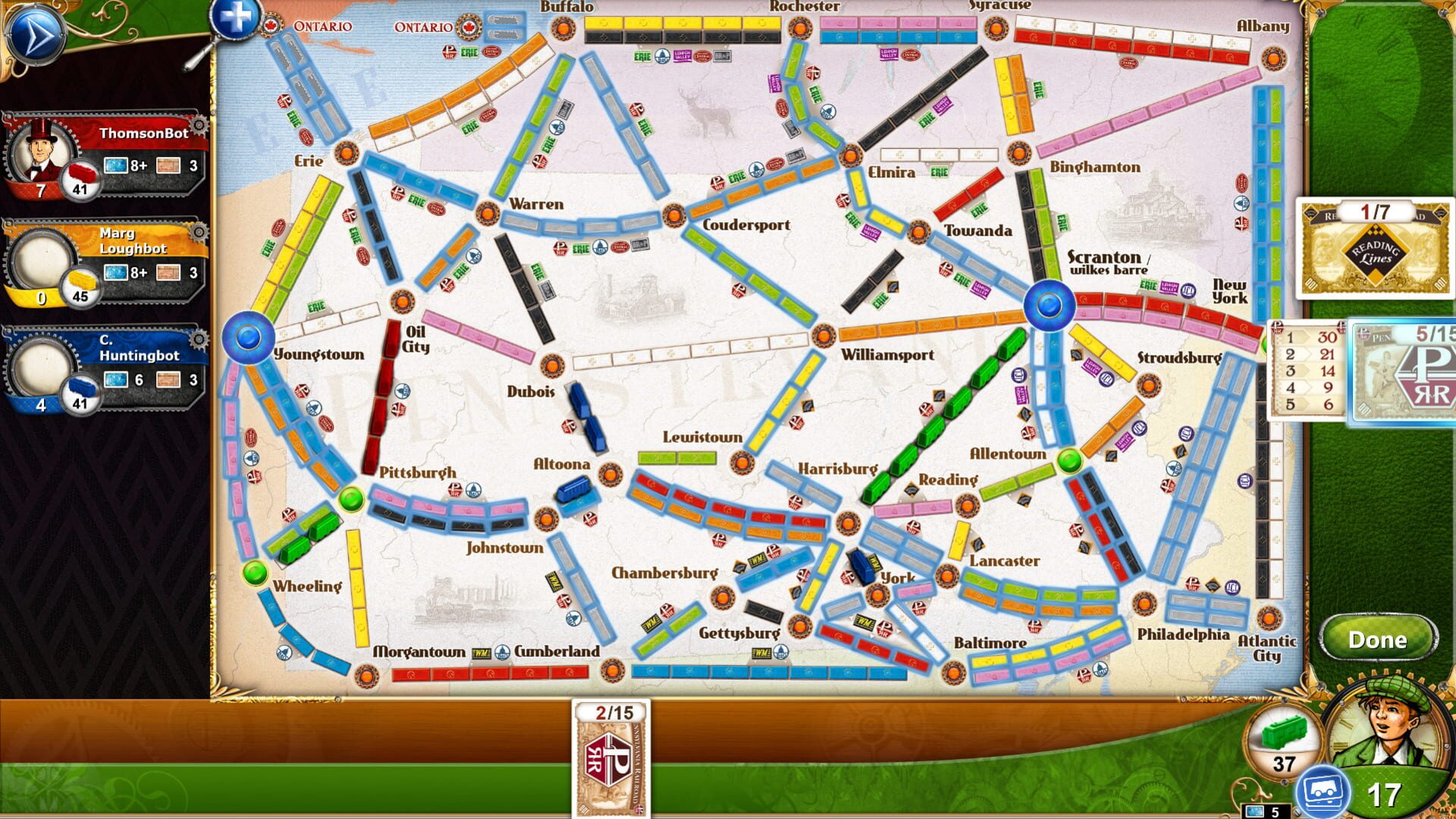 Screenshot for Ticket to Ride: Pennsylvania