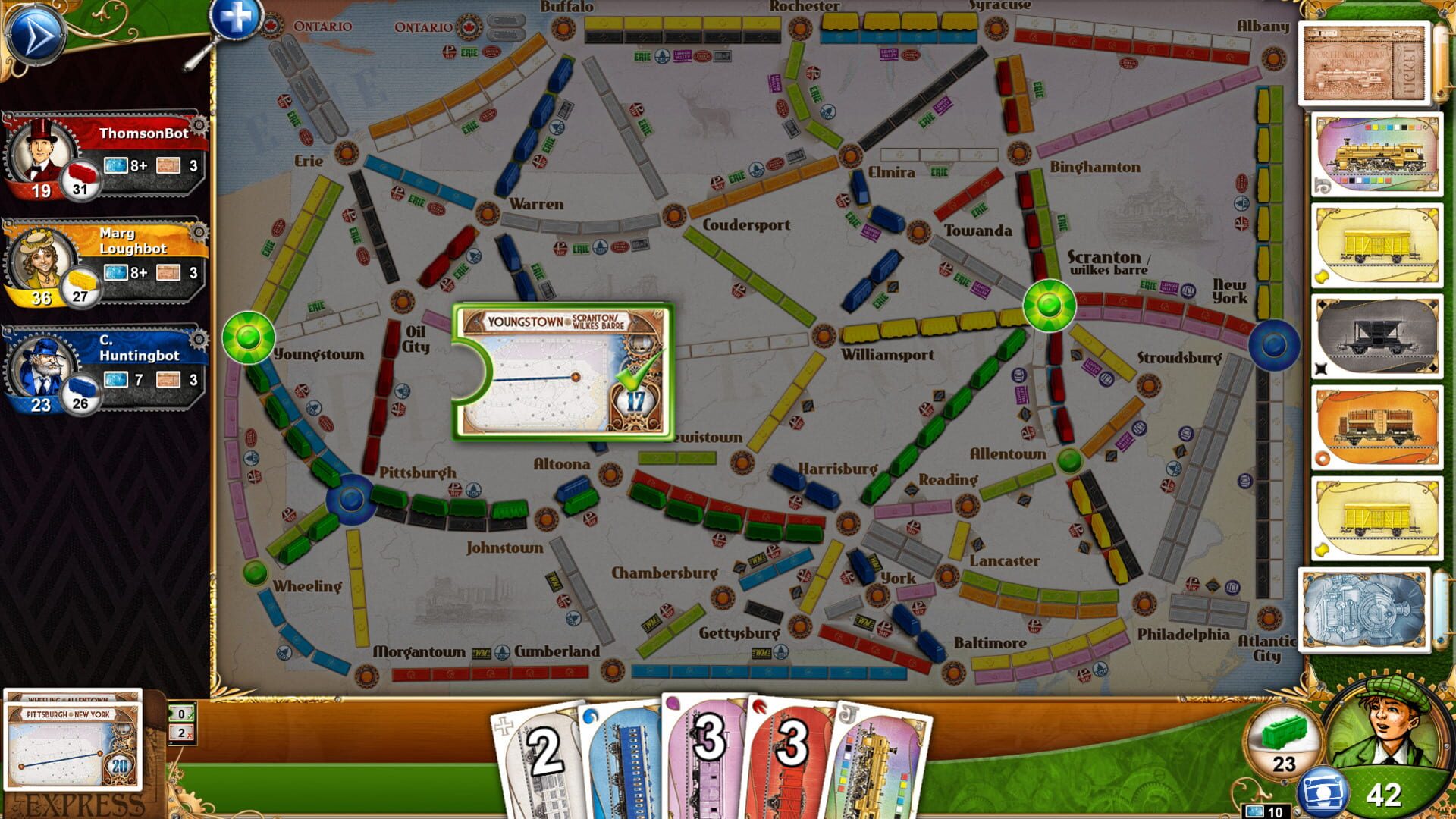 Screenshot for Ticket to Ride: Pennsylvania