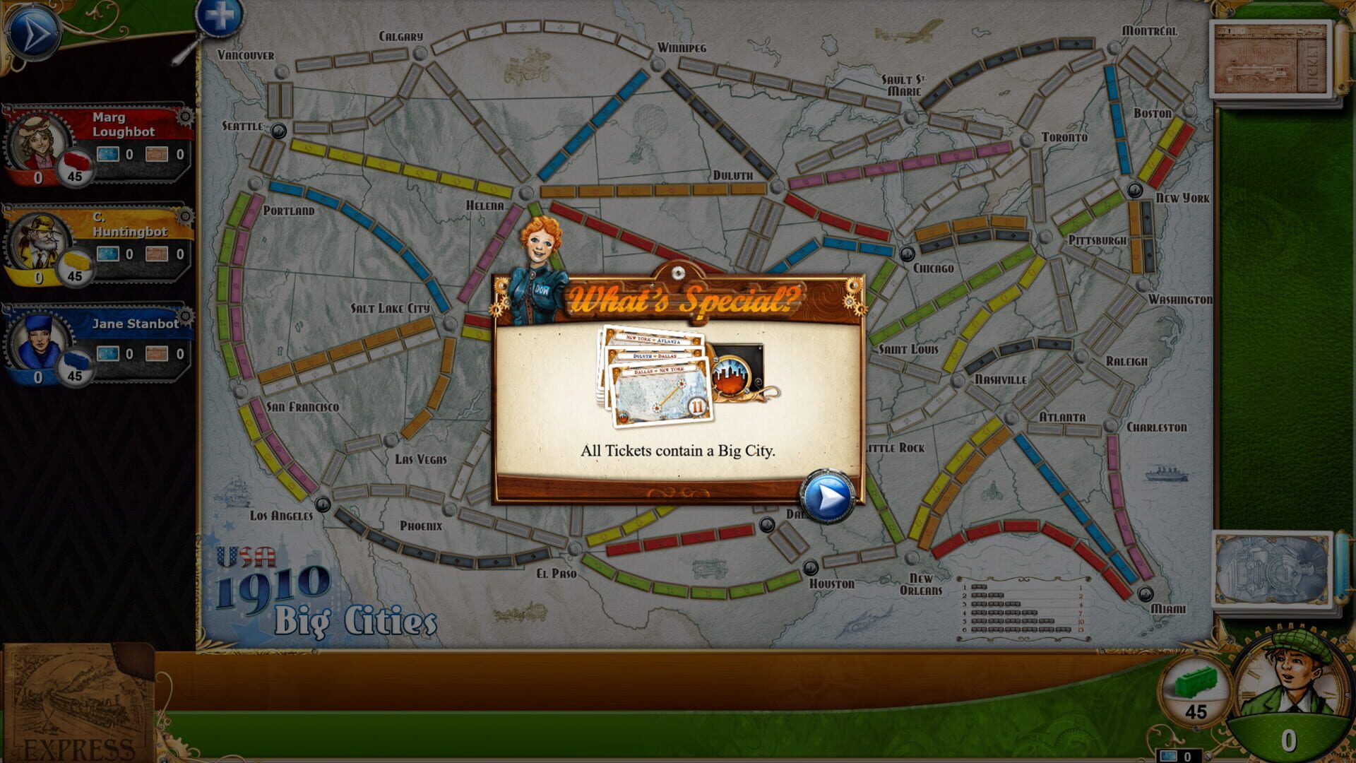 Screenshot for Ticket to Ride: USA 1910