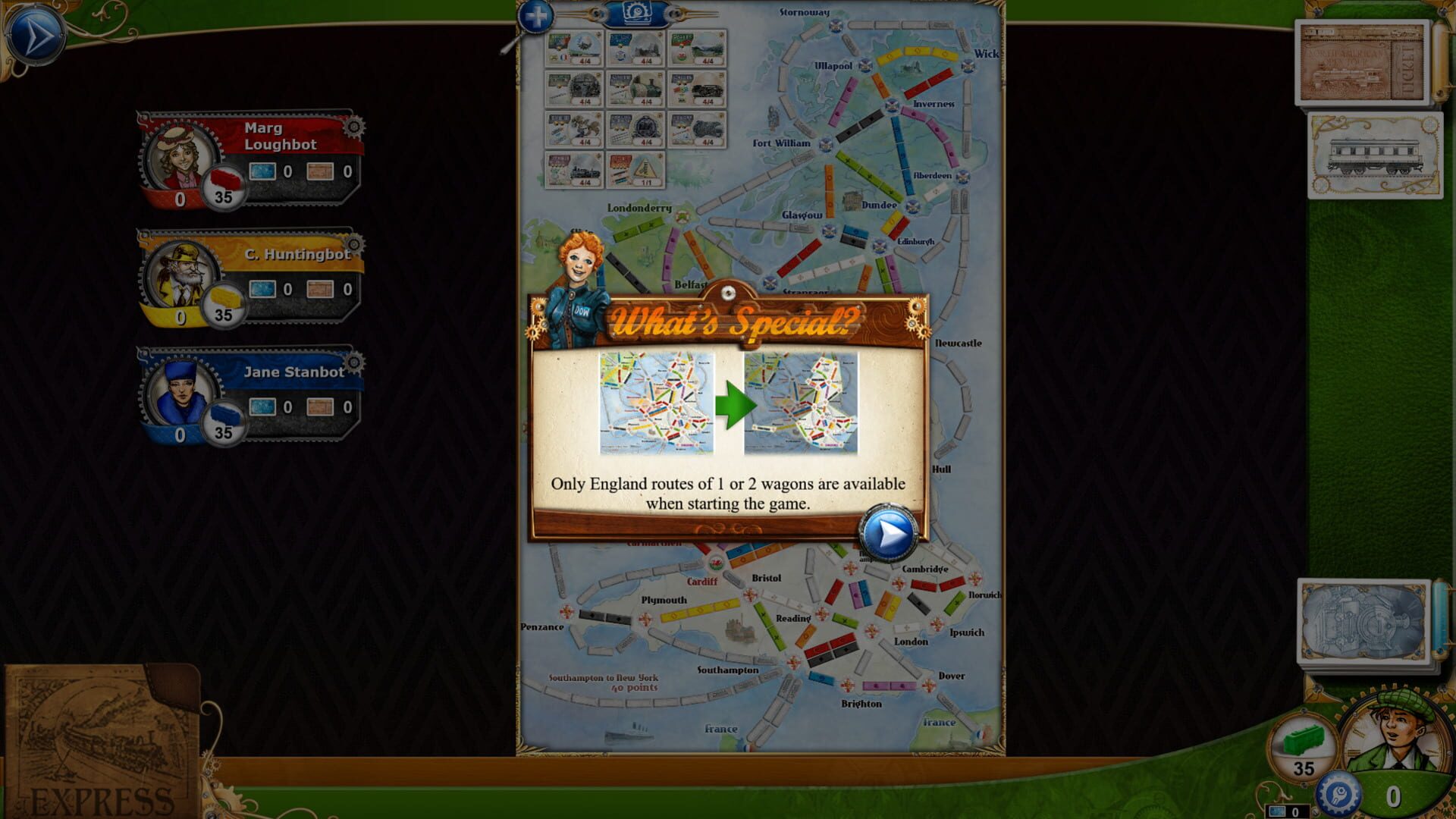 Screenshot for Ticket to Ride: United Kingdom
