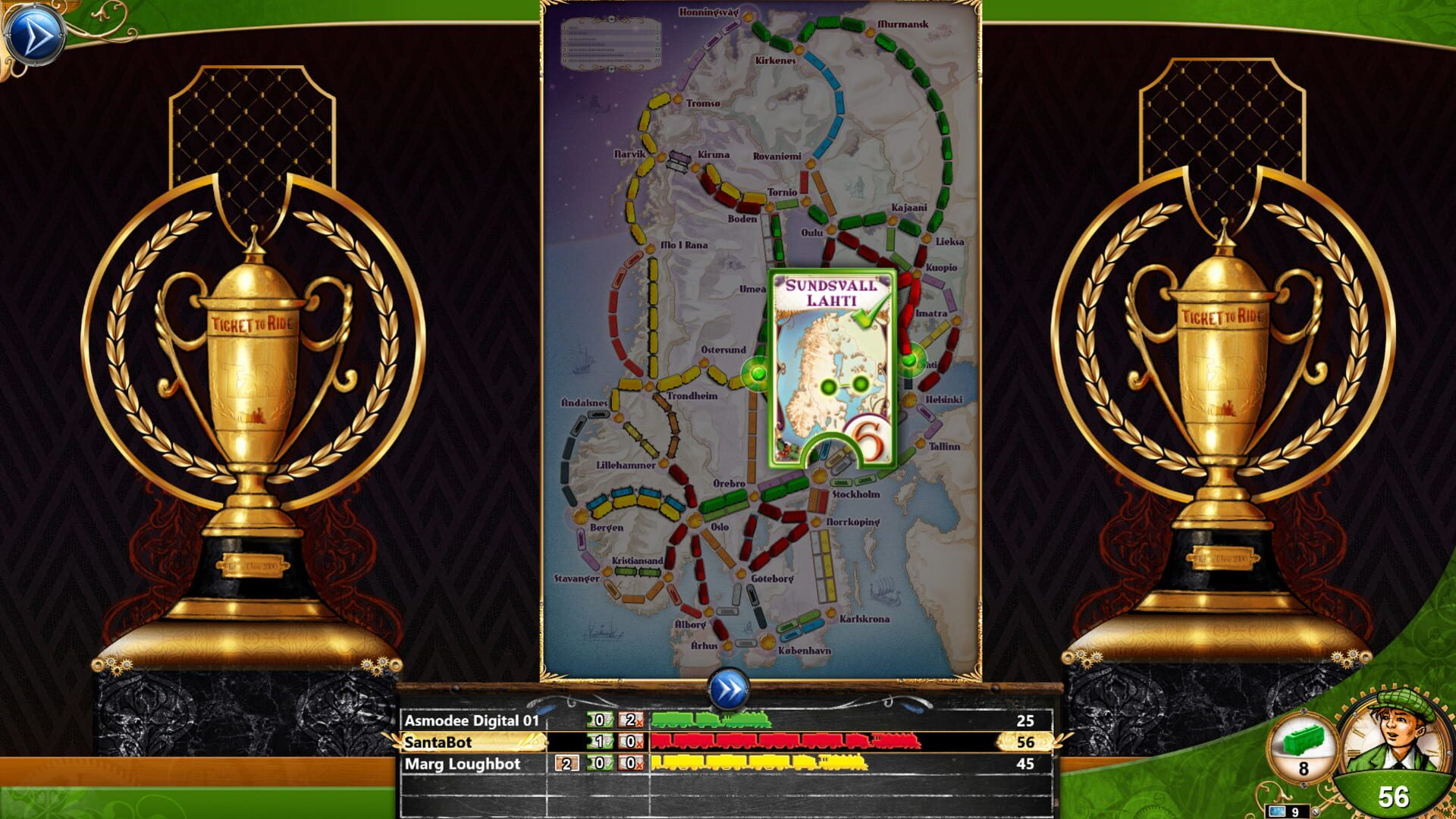 Screenshot for Ticket to Ride: Nordic Countries