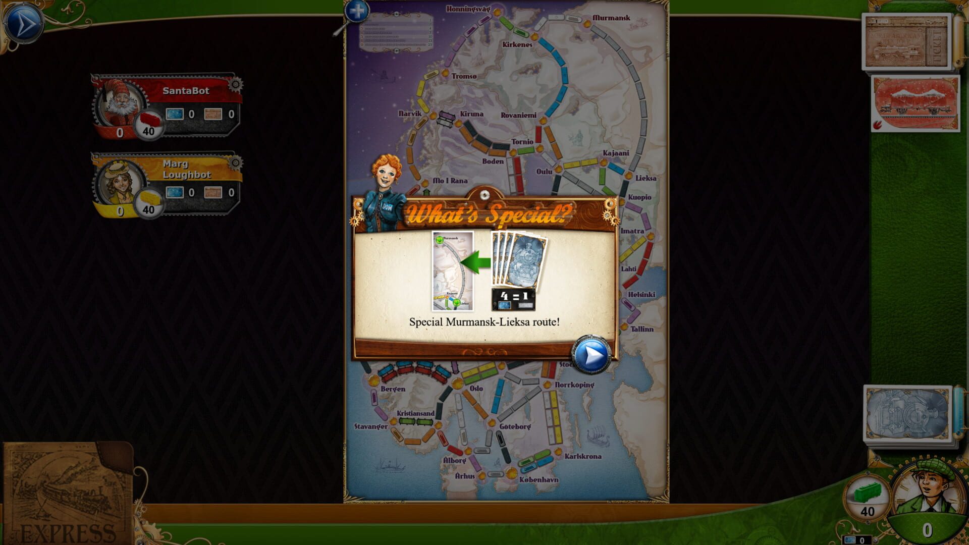 Screenshot for Ticket to Ride: Nordic Countries