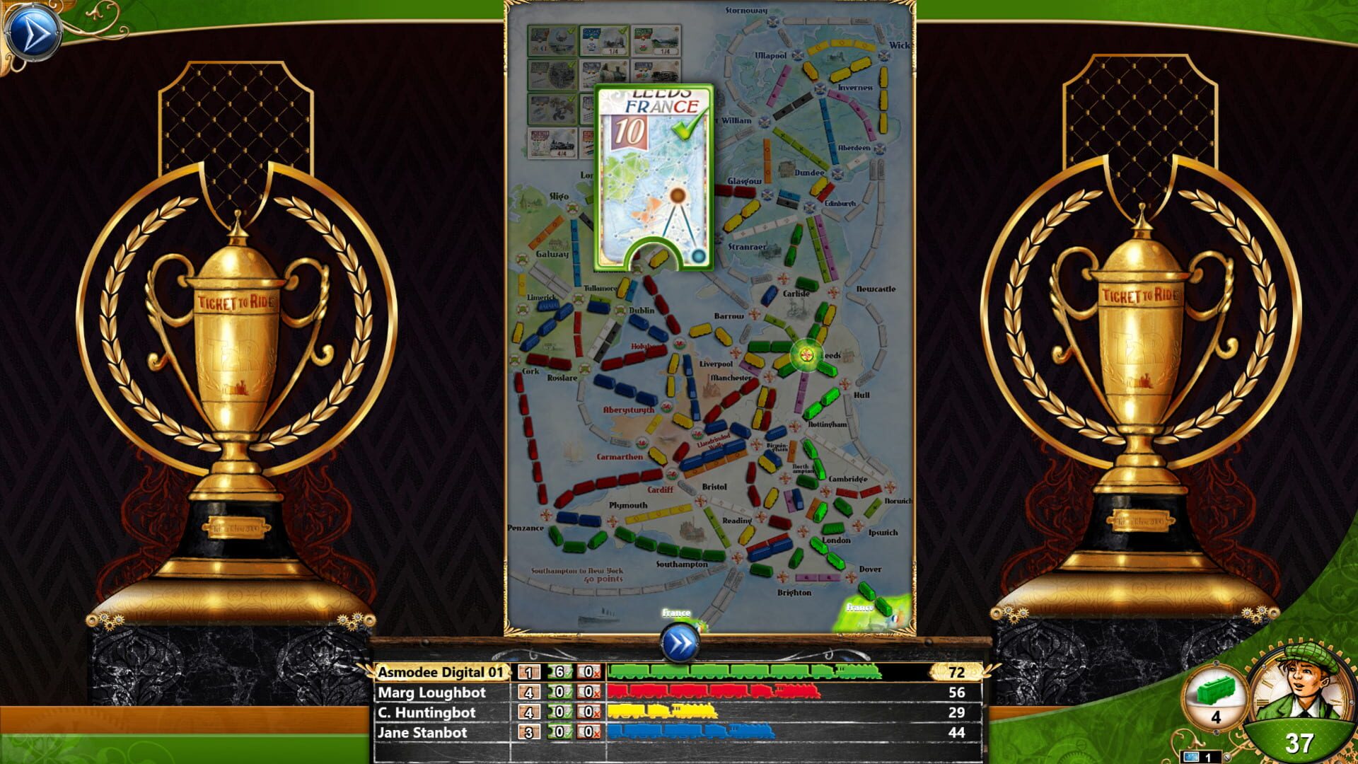 Screenshot for Ticket to Ride: United Kingdom