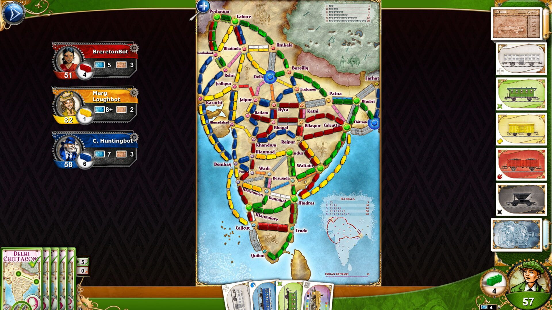 Screenshot for Ticket to Ride: India