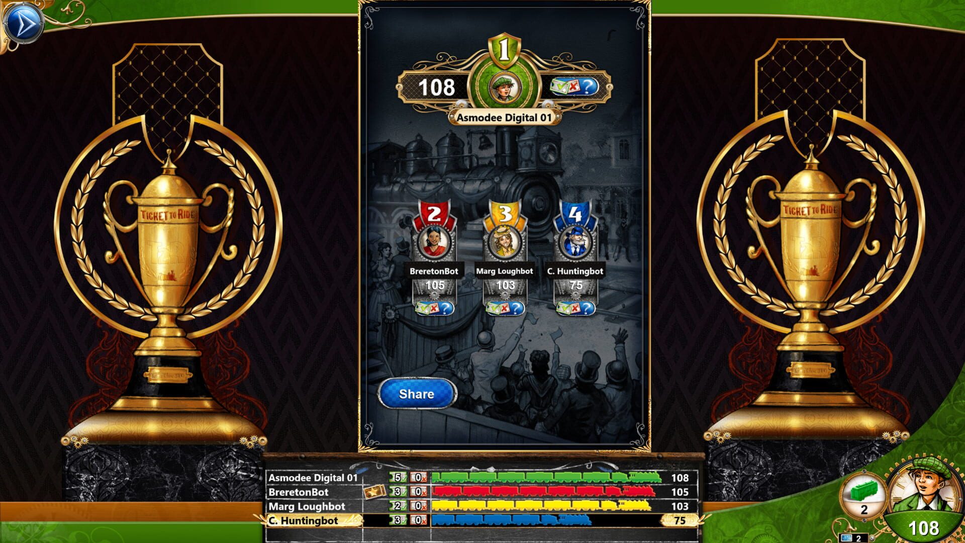 Screenshot for Ticket to Ride: India