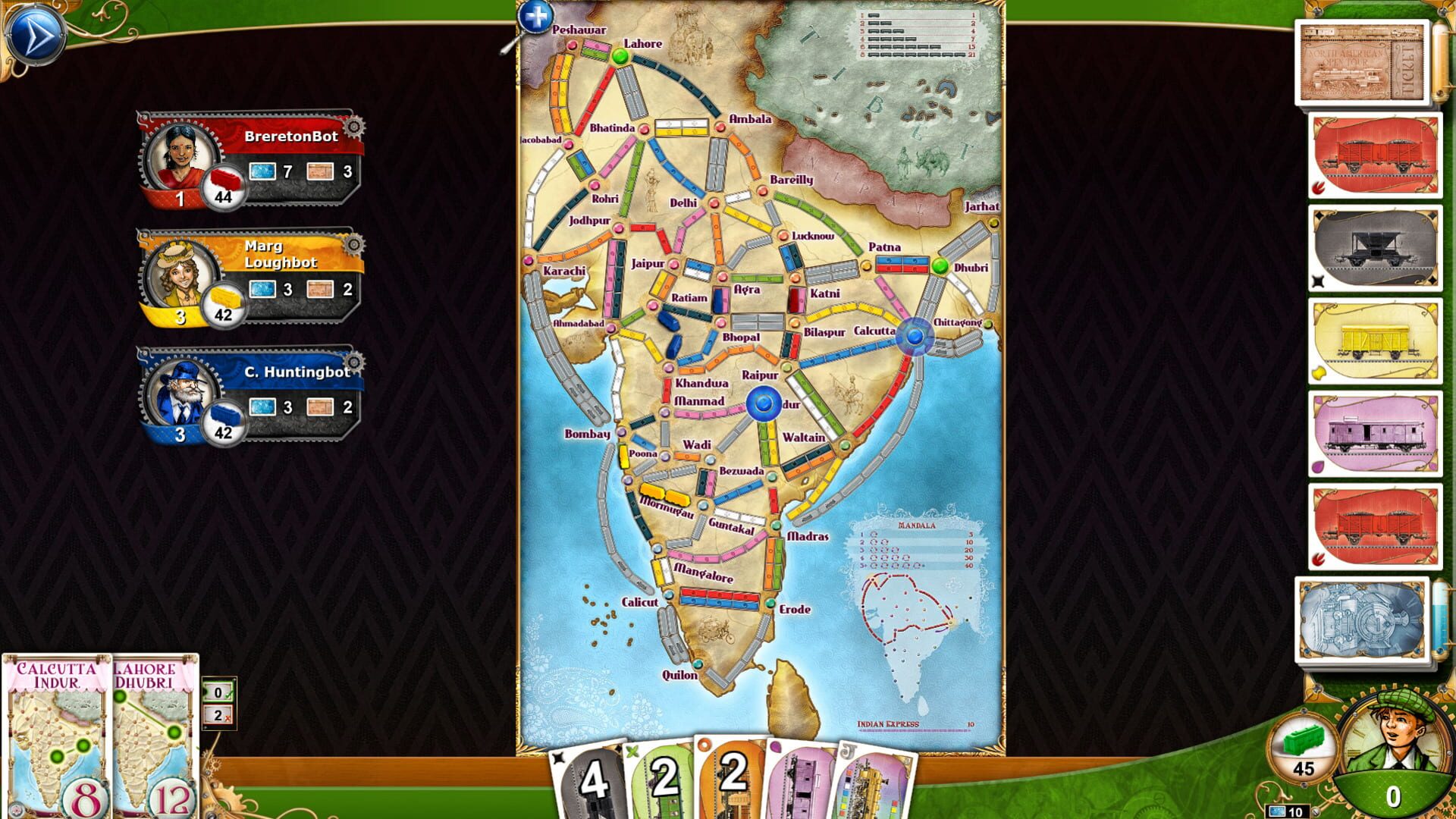 Screenshot for Ticket to Ride: India