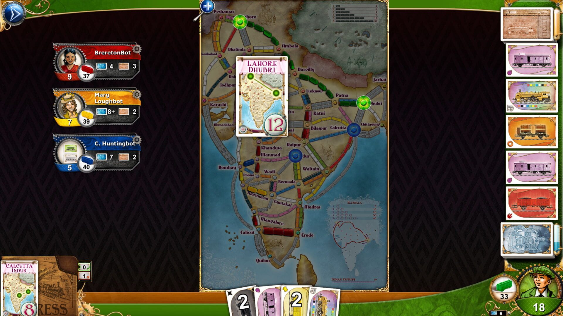 Screenshot for Ticket to Ride: India