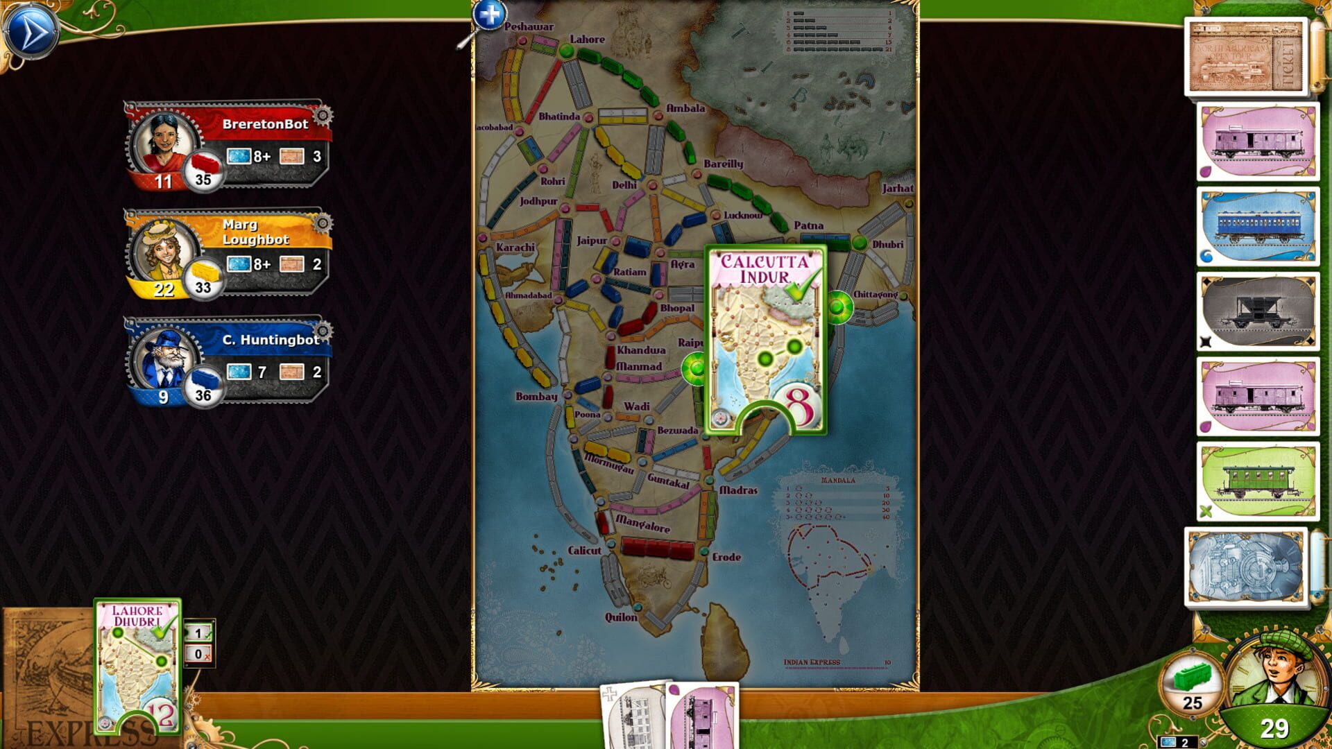 Screenshot for Ticket to Ride: India