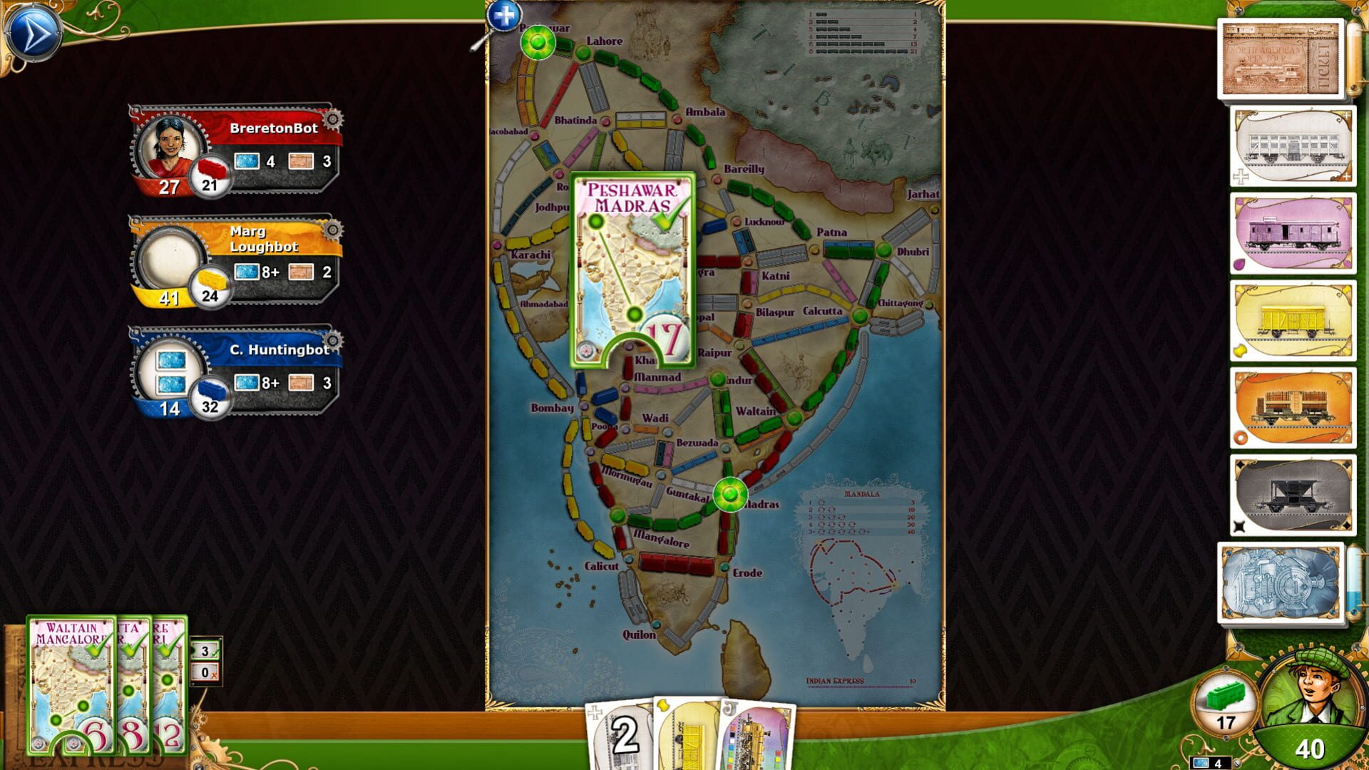 Screenshot for Ticket to Ride: India