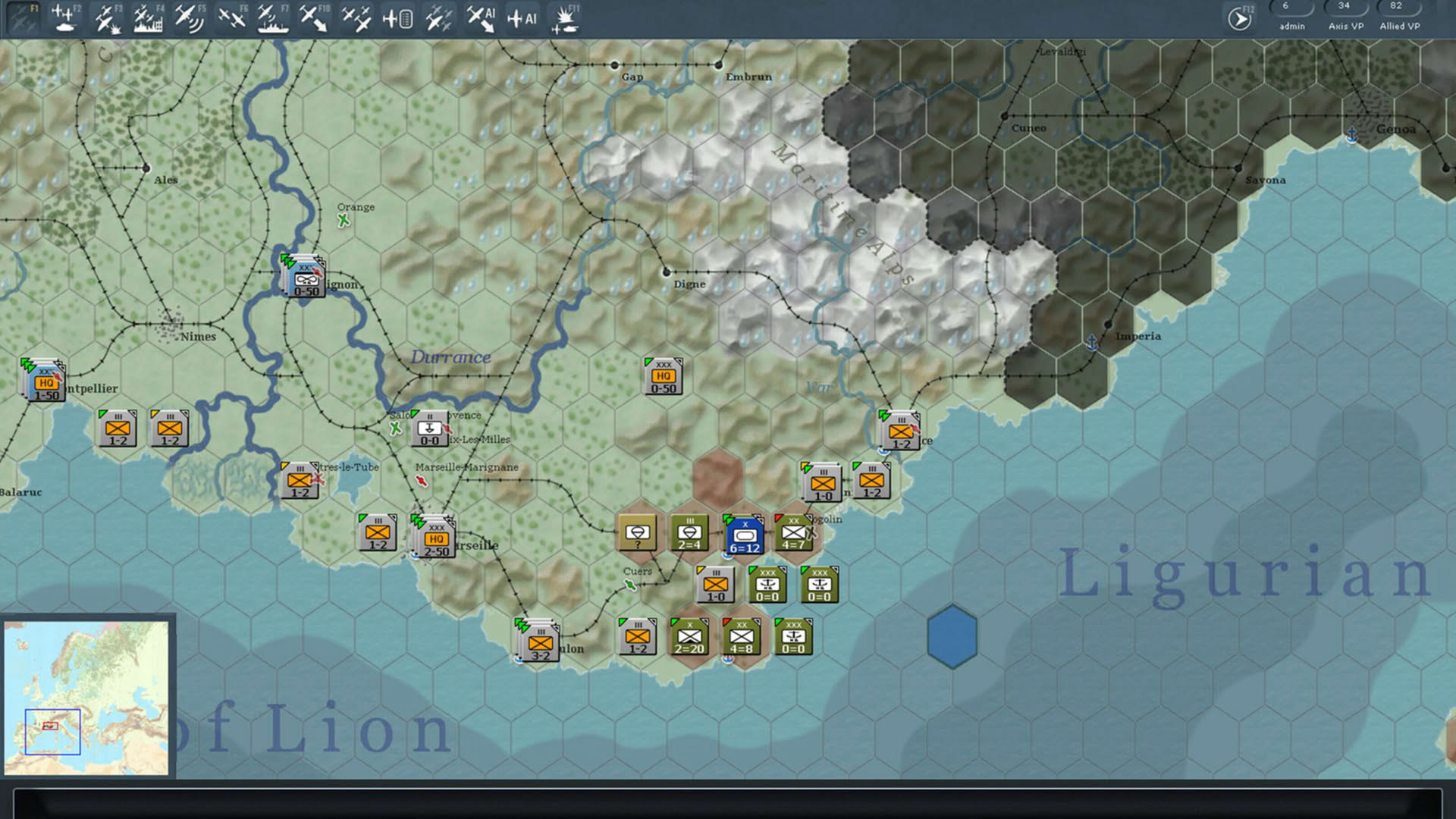 Screenshot for Gary Grigsby's War in the West: Operation Torch