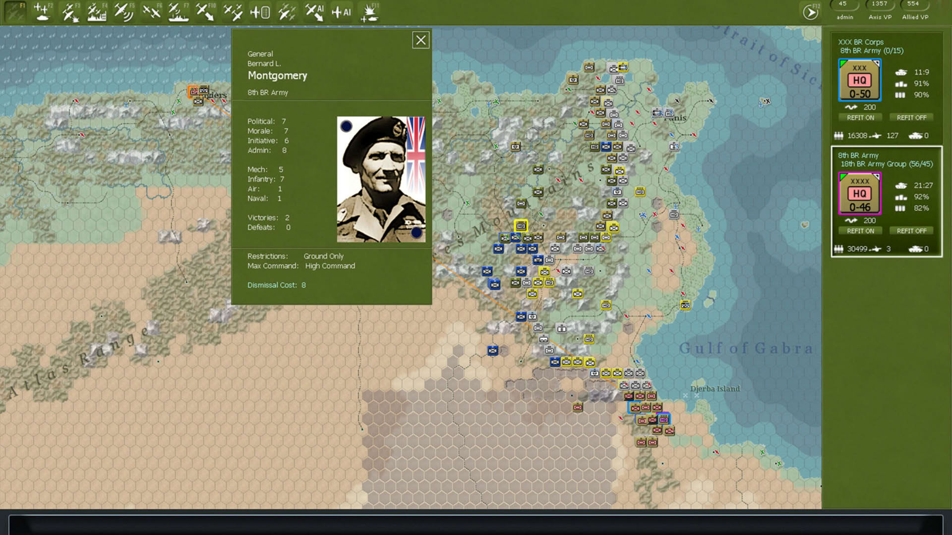 Screenshot for Gary Grigsby's War in the West: Operation Torch
