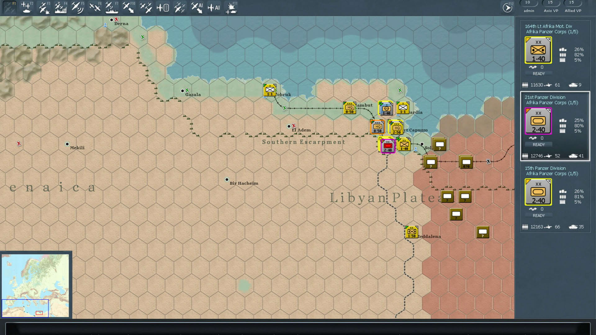 Screenshot for Gary Grigsby's War in the West: Operation Torch