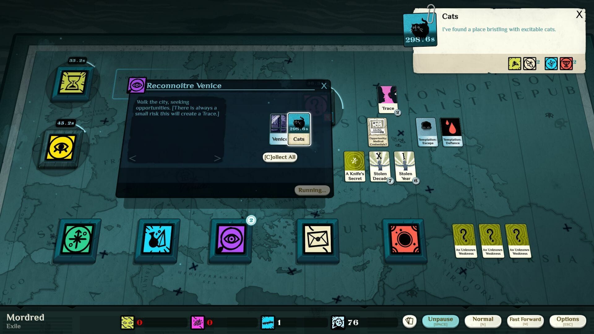 Screenshot for Cultist Simulator: The Exile