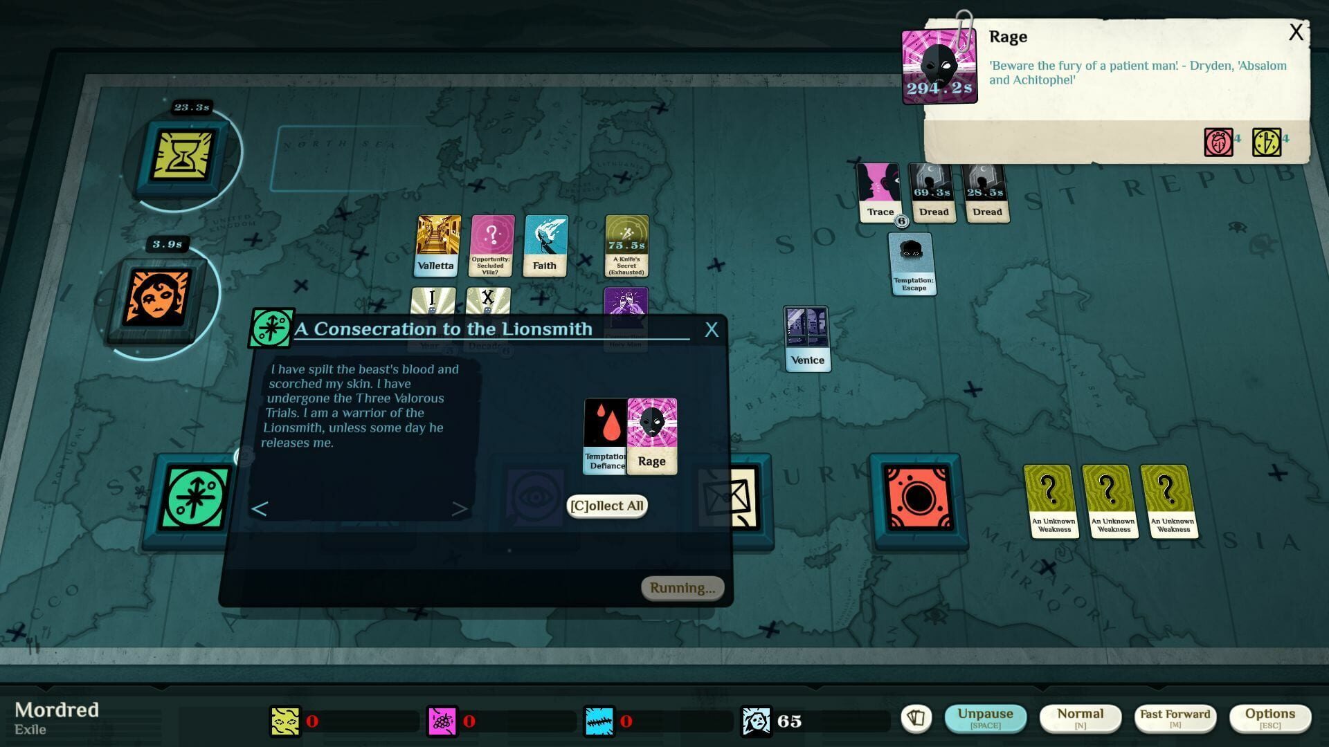 Screenshot for Cultist Simulator: The Exile