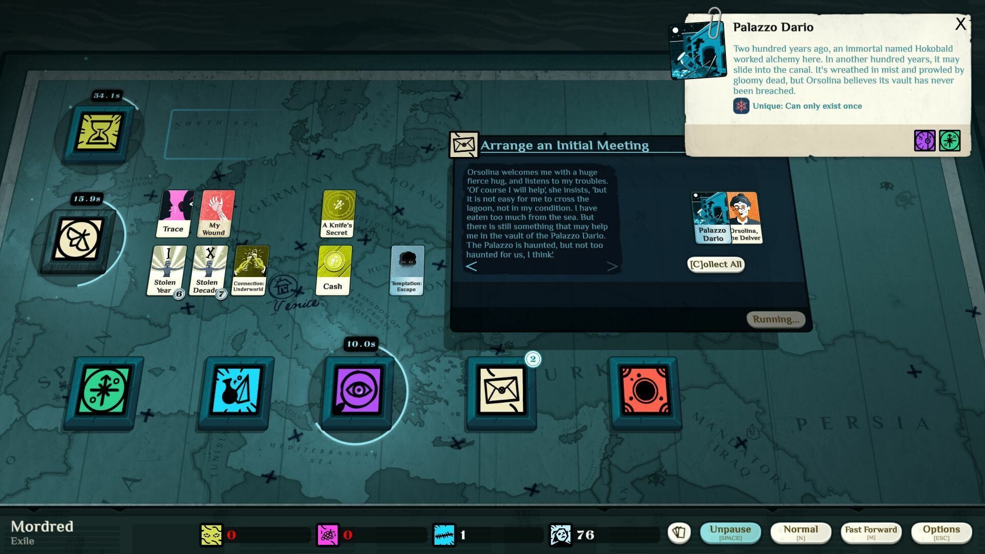 Screenshot for Cultist Simulator: The Exile