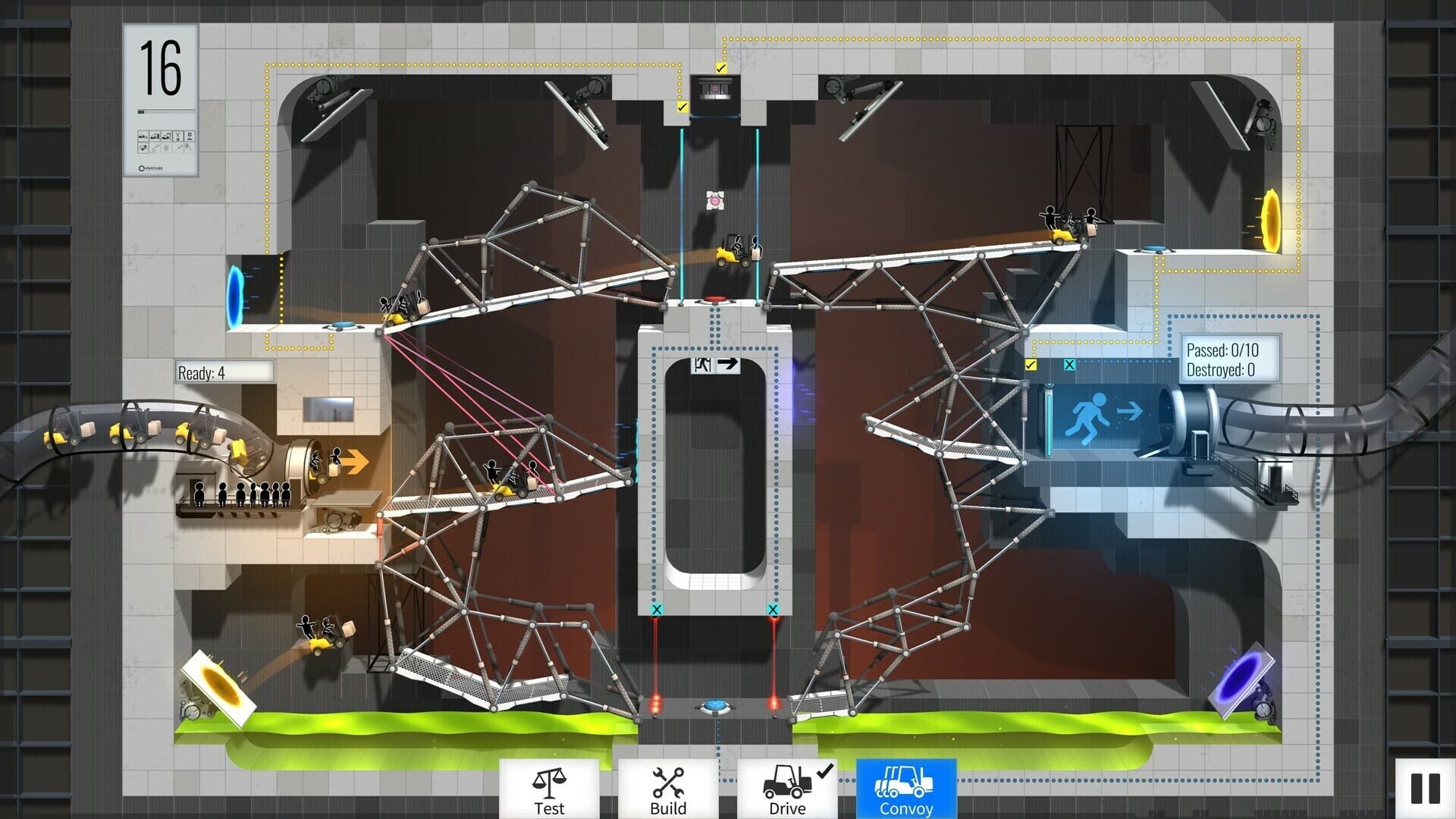 Screenshot for Bridge Constructor Portal: Portal Proficiency