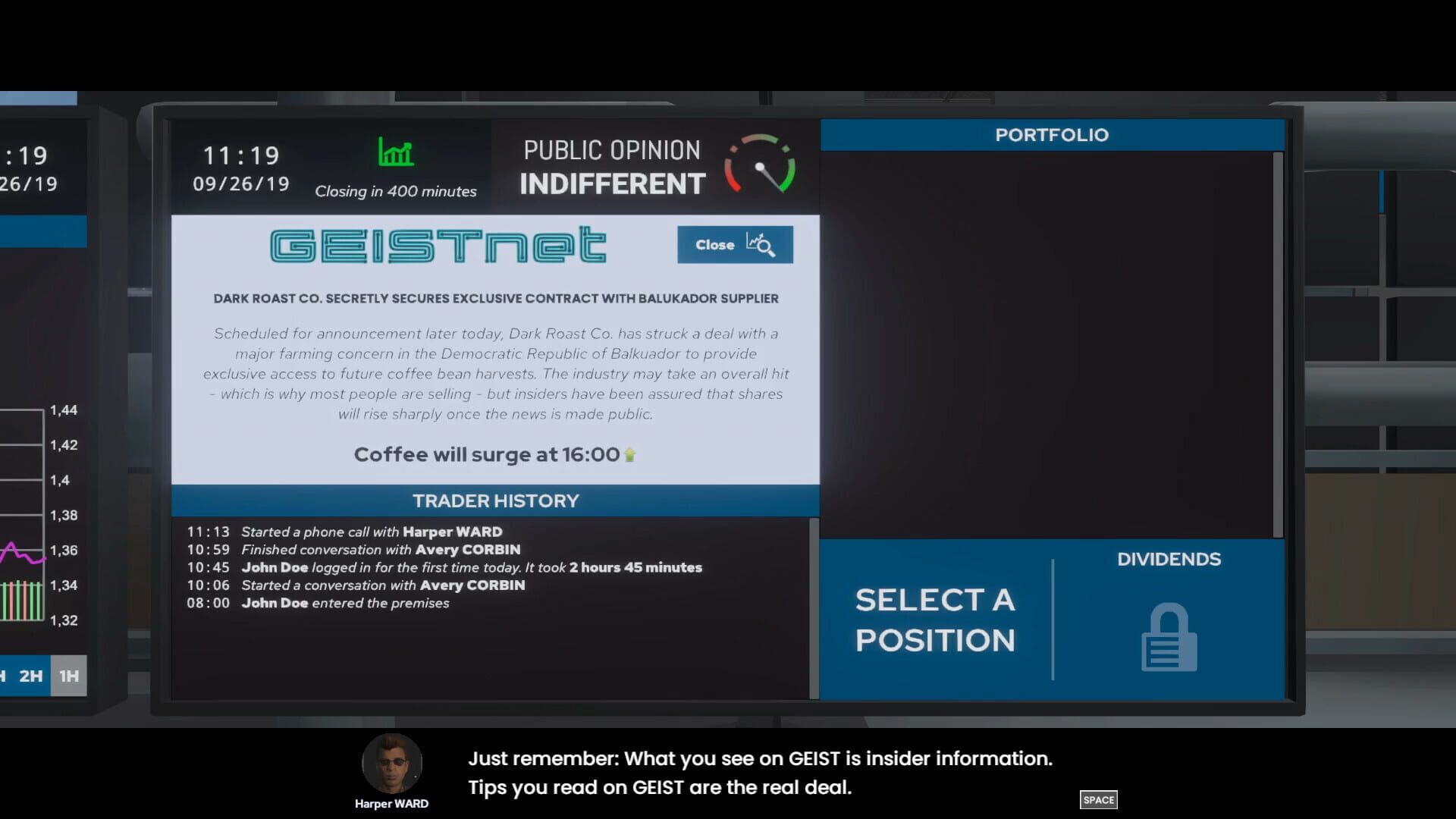 Screenshot for The Invisible Hand