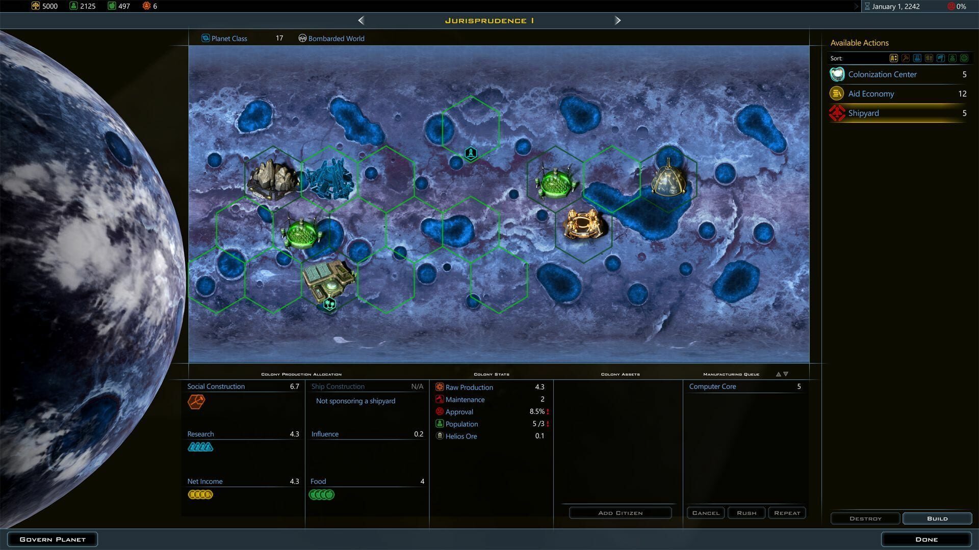 Screenshot for Galactic Civilizations III: Worlds in Crisis