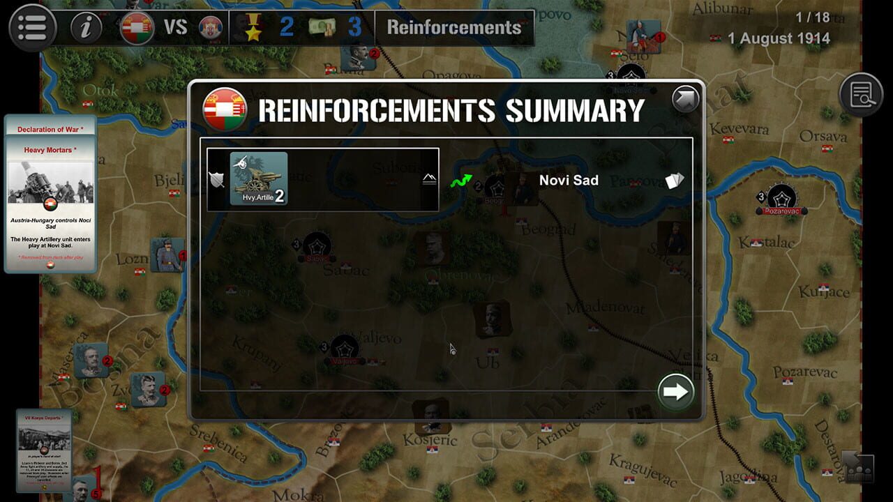 Screenshot for Wars Across the World: Serbia 1914