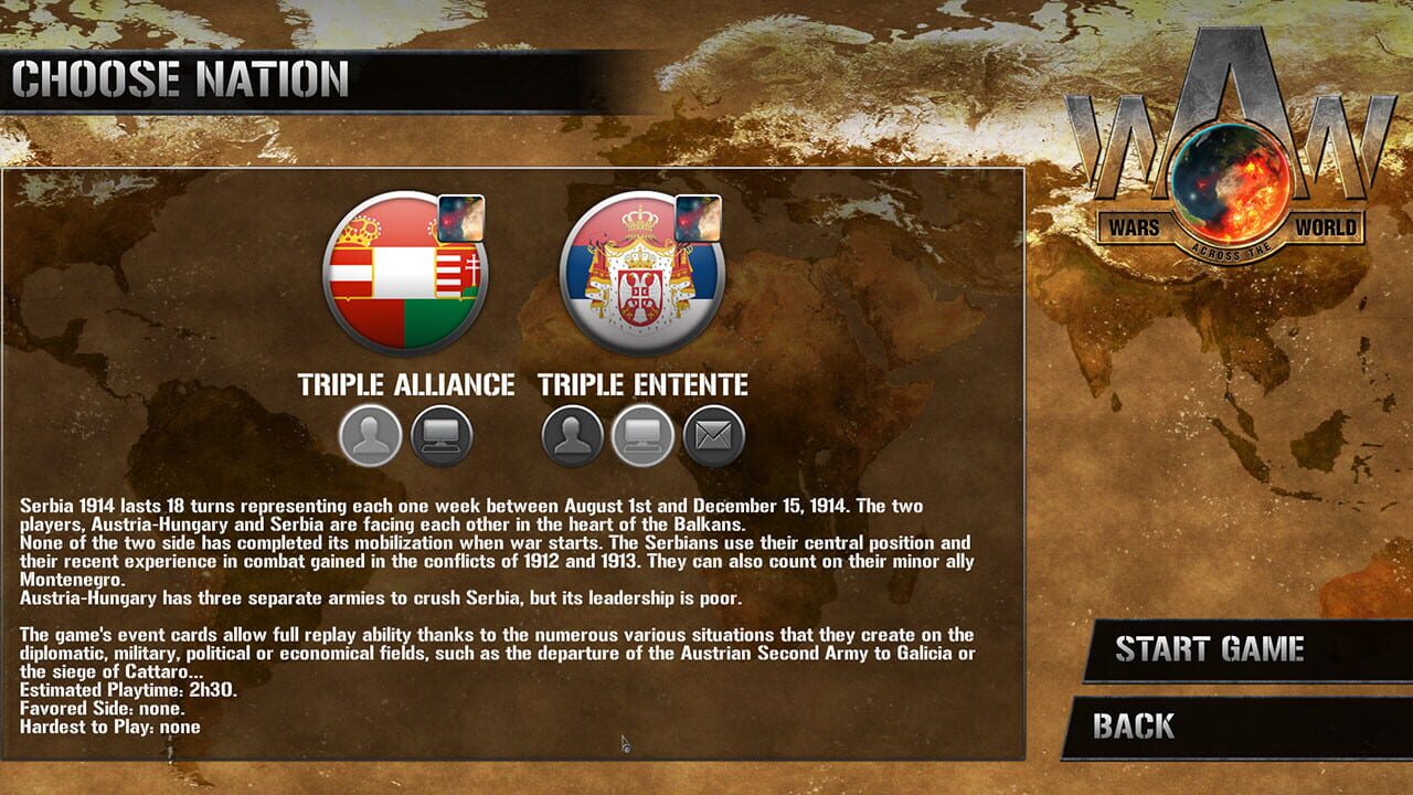 Screenshot for Wars Across the World: Serbia 1914