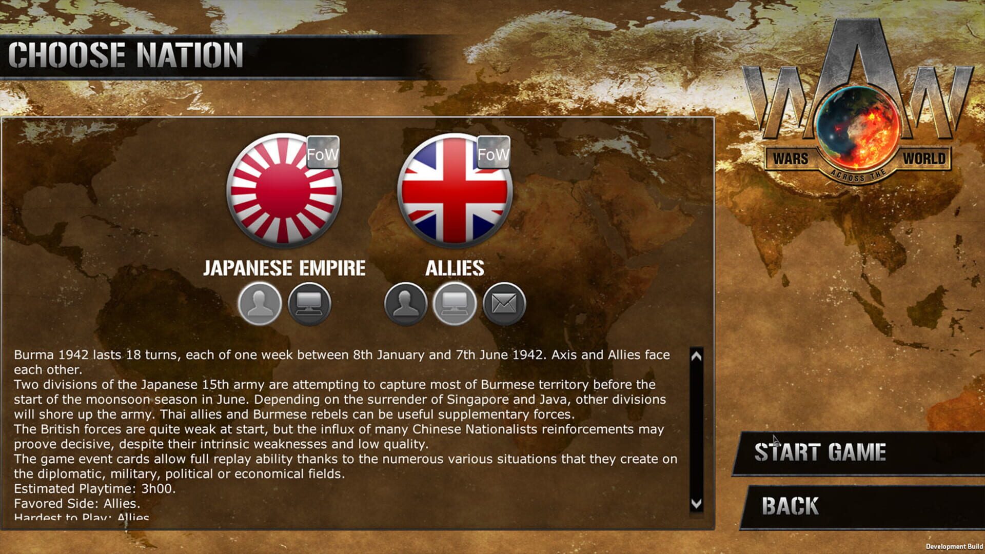 Screenshot for Wars Across the World: Burma 1942