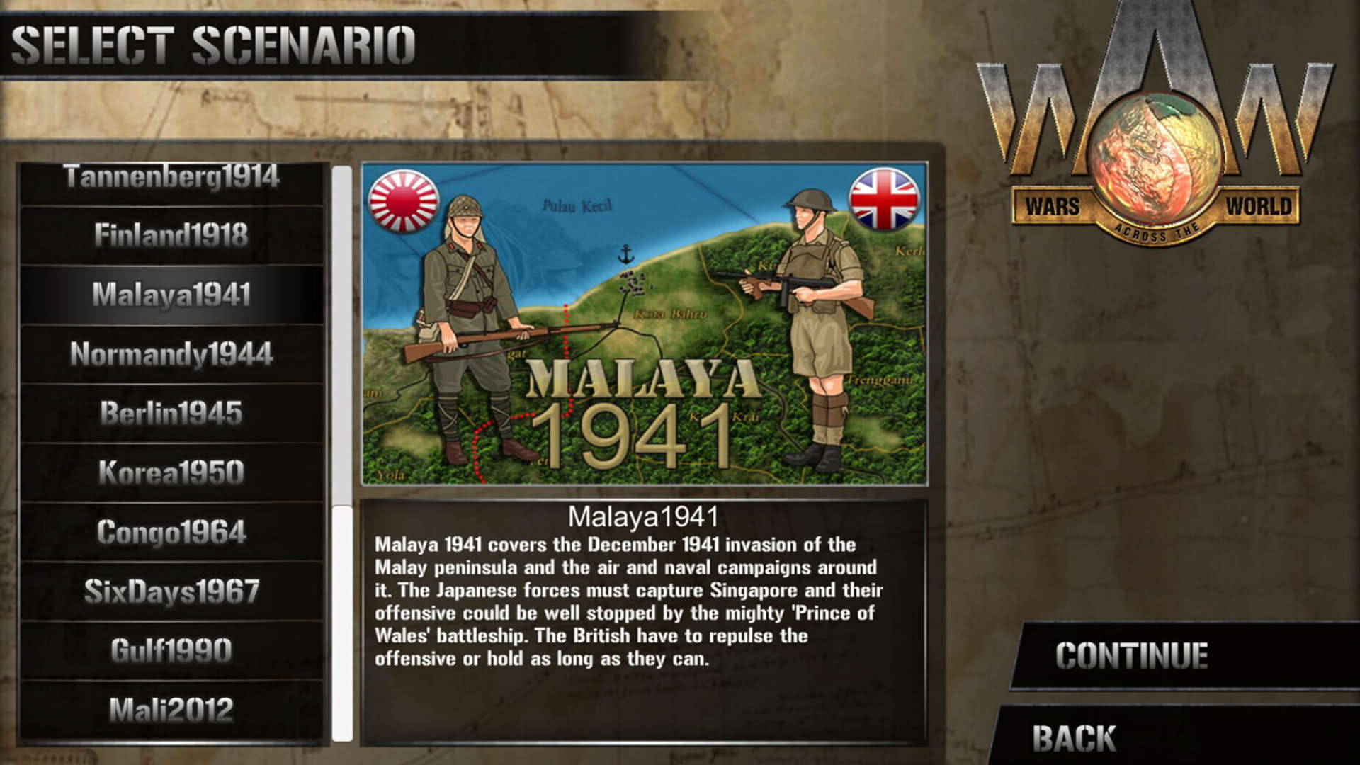 Screenshot for Wars Across the World: Burma 1942