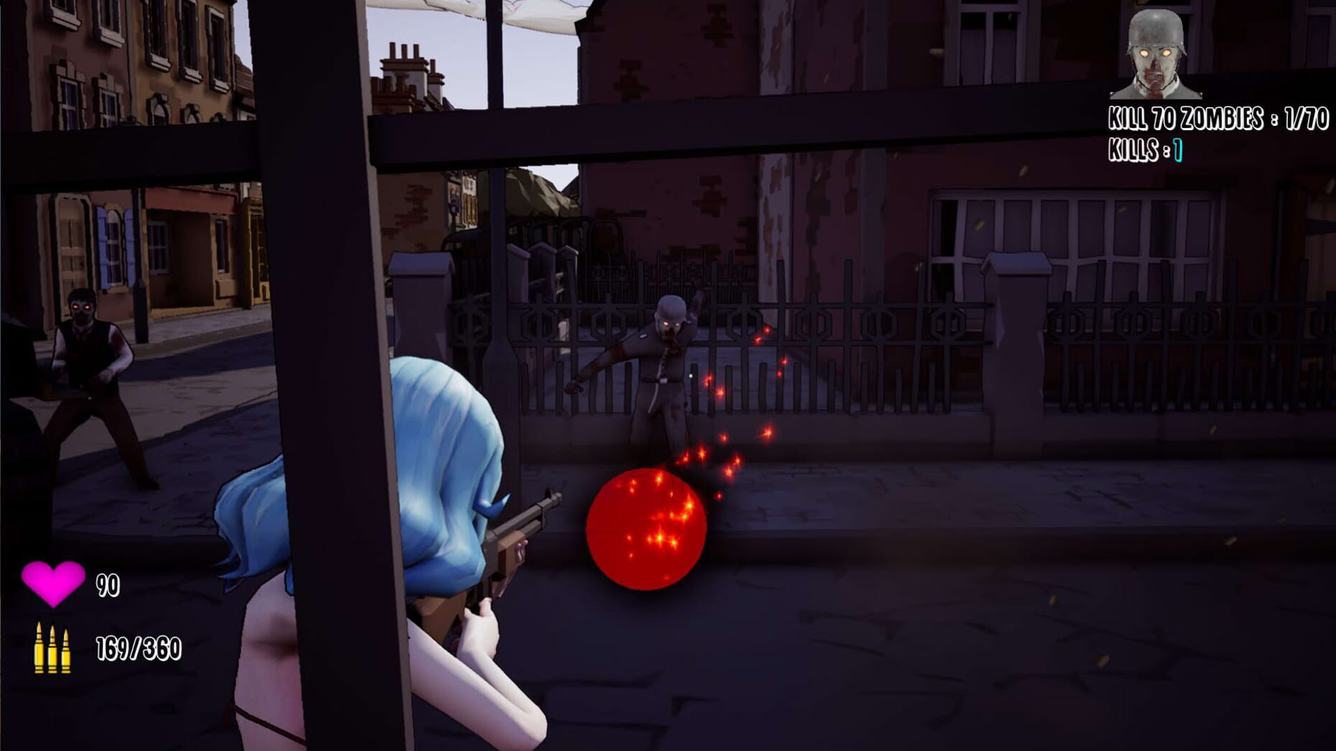 Screenshot for Inglorious Waifu VS Nazi Zombies