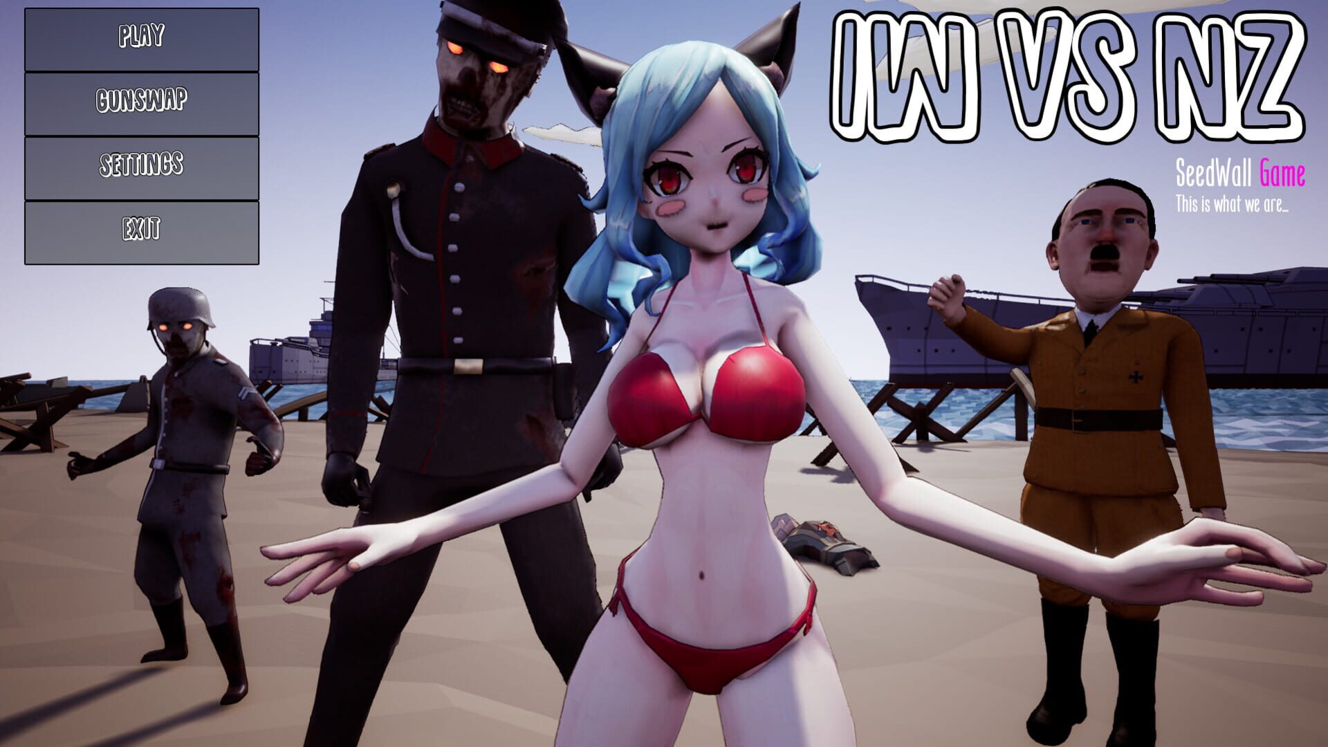 Screenshot for Inglorious Waifu VS Nazi Zombies