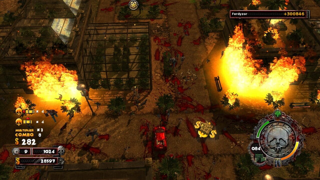 Screenshot for Zombie Driver HD: Burning Garden of Slaughter