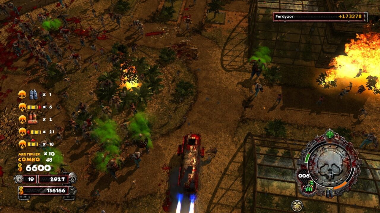 Screenshot for Zombie Driver HD: Burning Garden of Slaughter