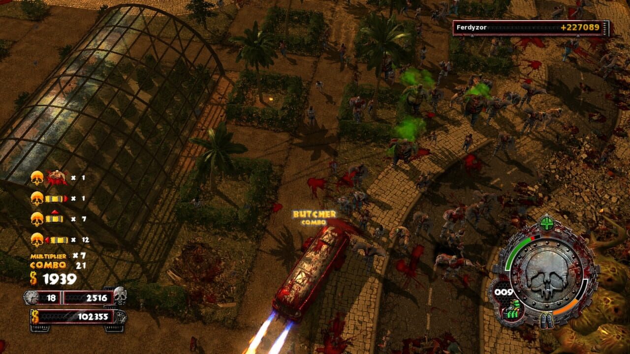Screenshot for Zombie Driver HD: Burning Garden of Slaughter