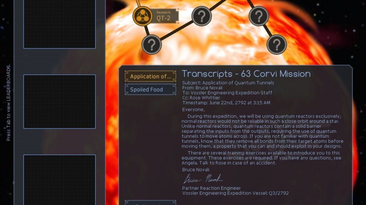 Screenshot for SpaceChem: 63 Corvi