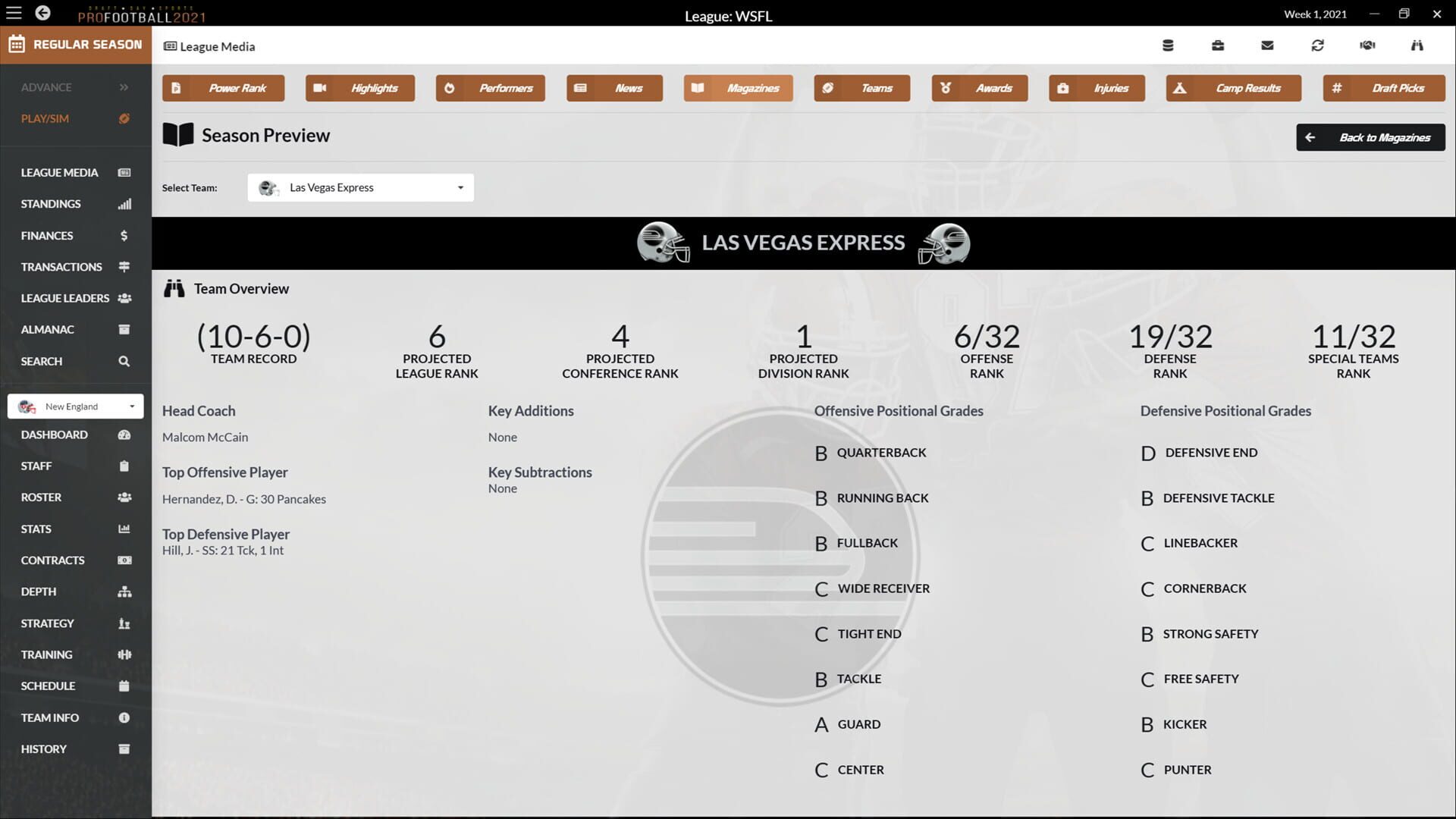 Screenshot for Draft Day Sports: Pro Football 2021