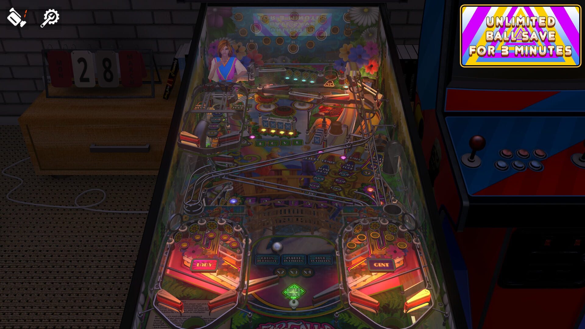 Screenshot for Zaccaria Pinball: Farfalla Deluxe Pinball Table