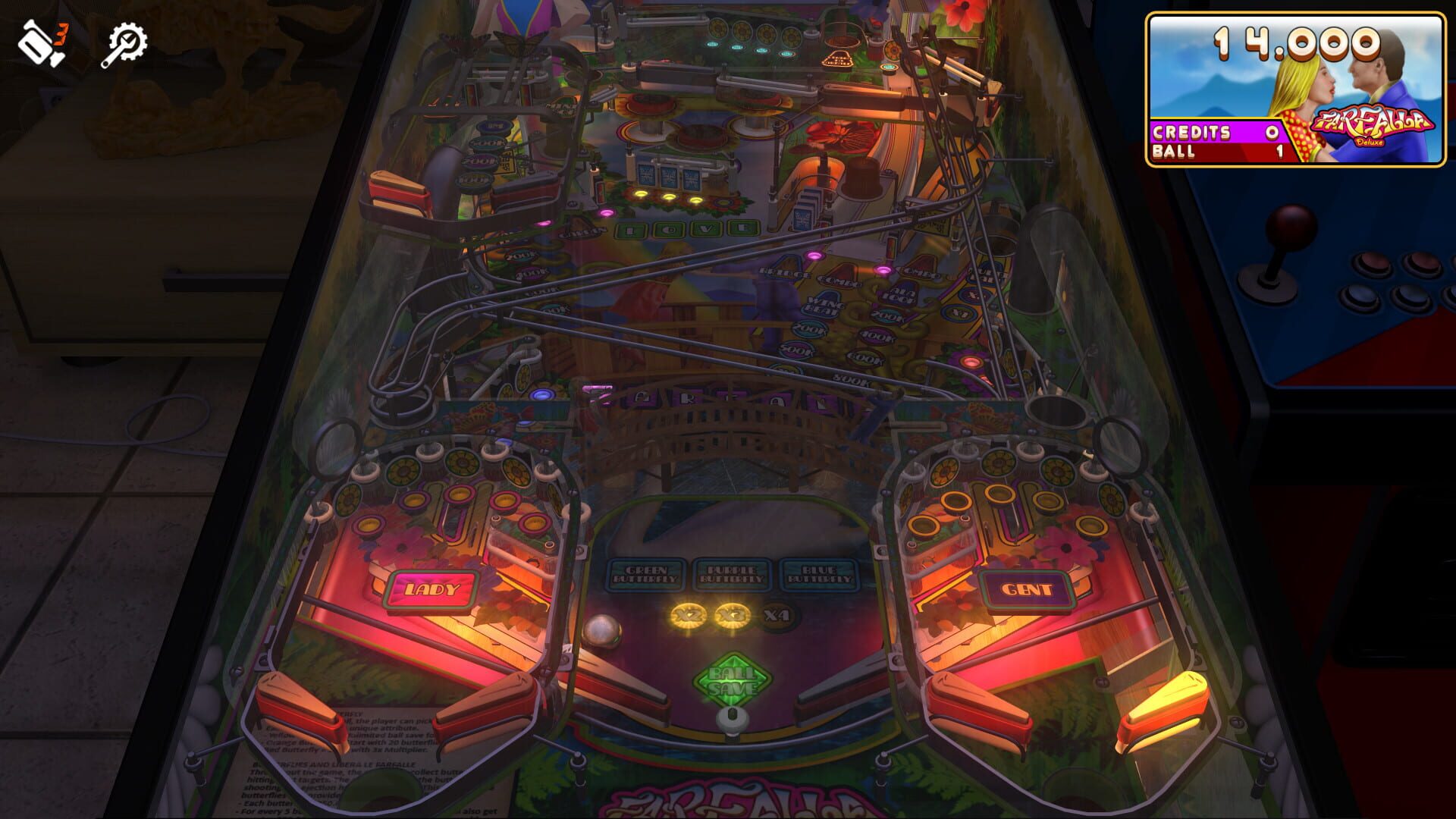 Screenshot for Zaccaria Pinball: Farfalla Deluxe Pinball Table