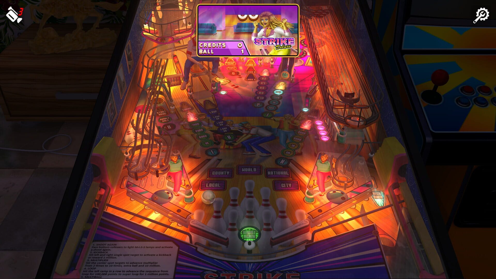 Screenshot for Zaccaria Pinball: Strike Deluxe Pinball Table