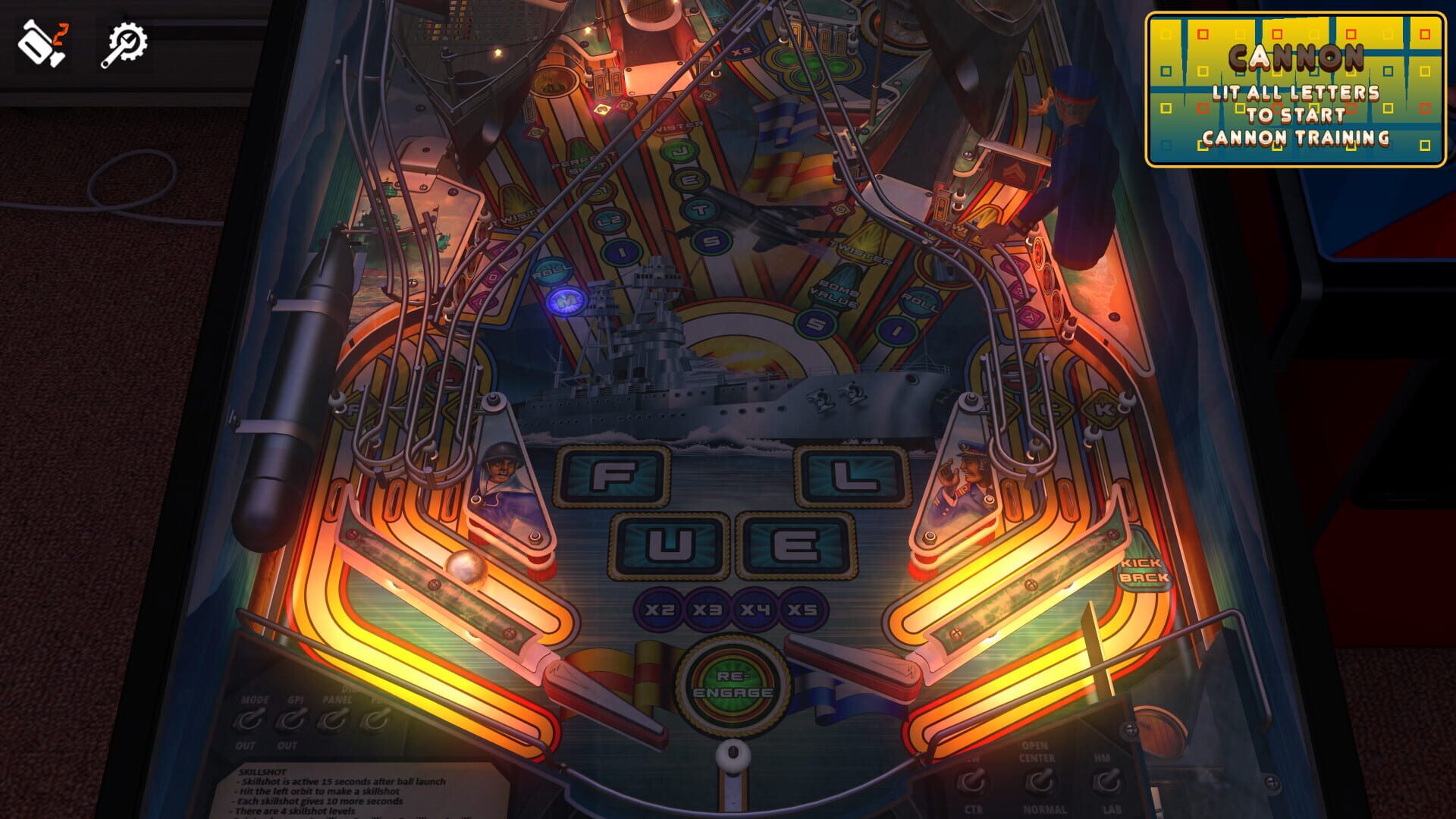 Screenshot for Zaccaria Pinball: Combat Deluxe Pinball Table
