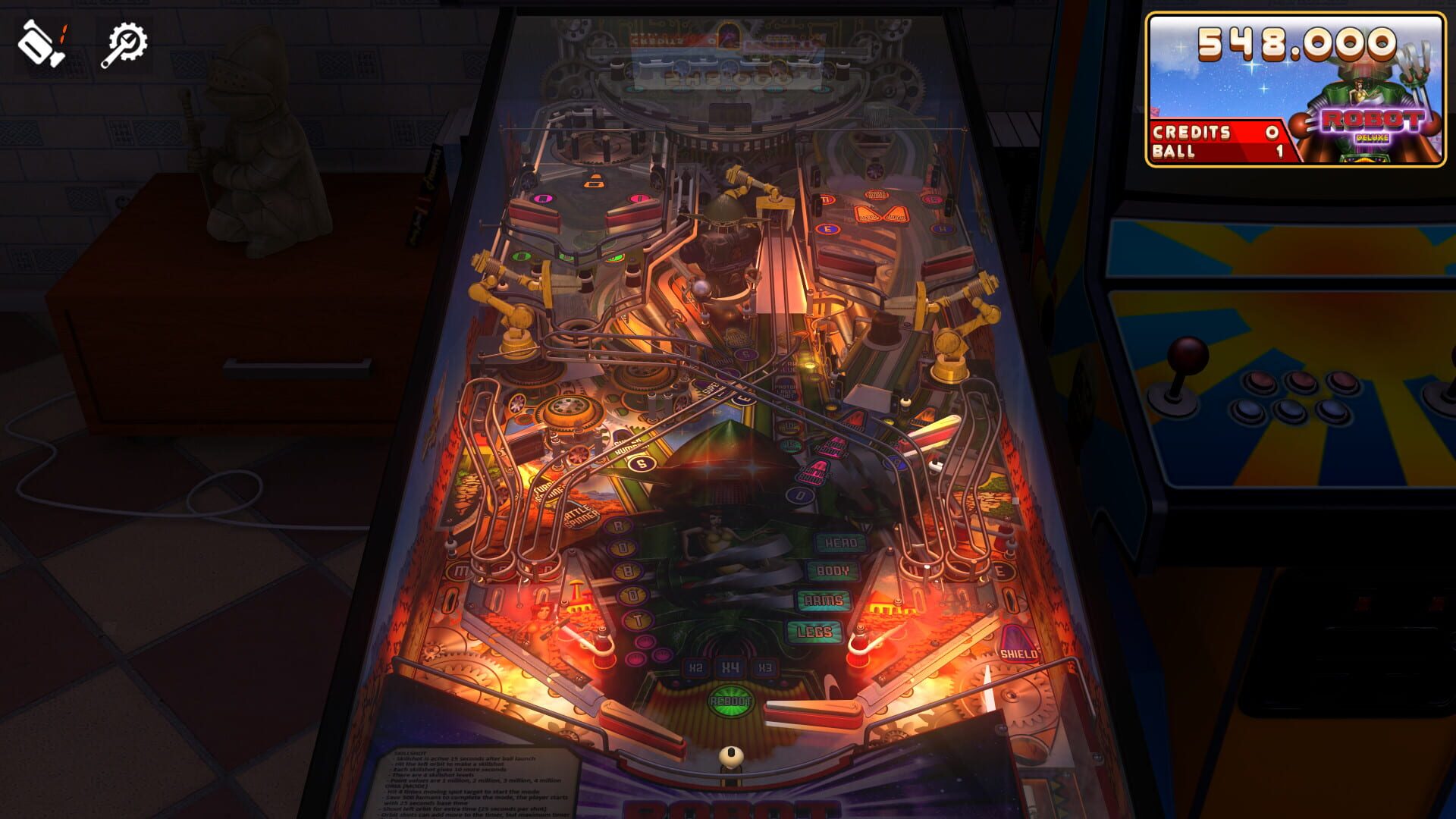Screenshot for Zaccaria Pinball: Robot Deluxe Pinball Table