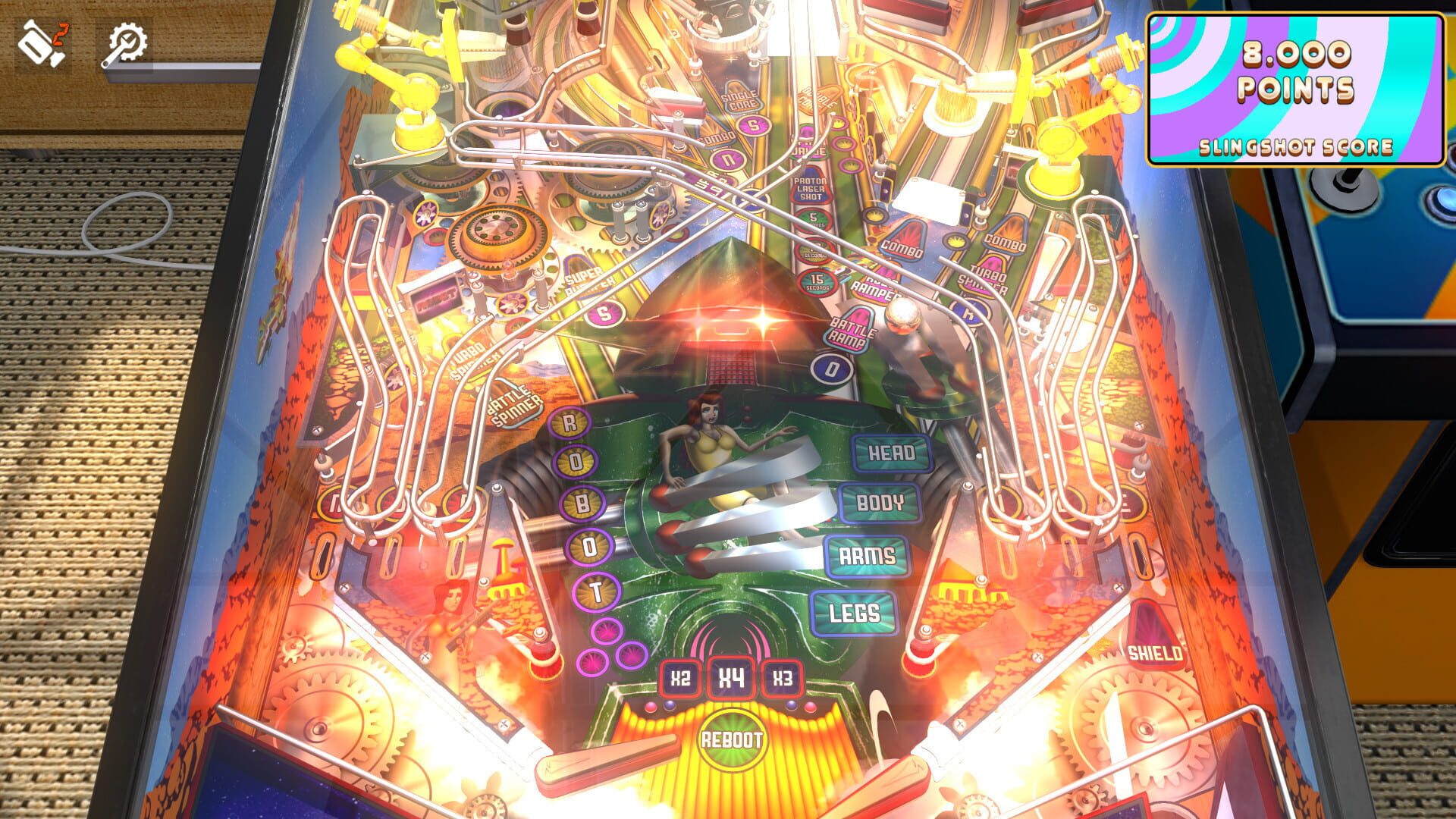 Screenshot for Zaccaria Pinball: Robot Deluxe Pinball Table