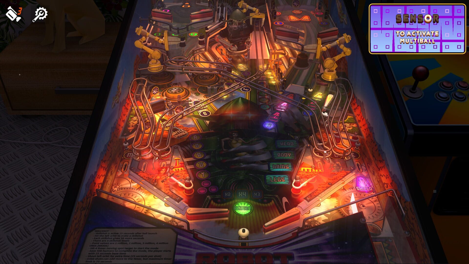 Screenshot for Zaccaria Pinball: Robot Deluxe Pinball Table